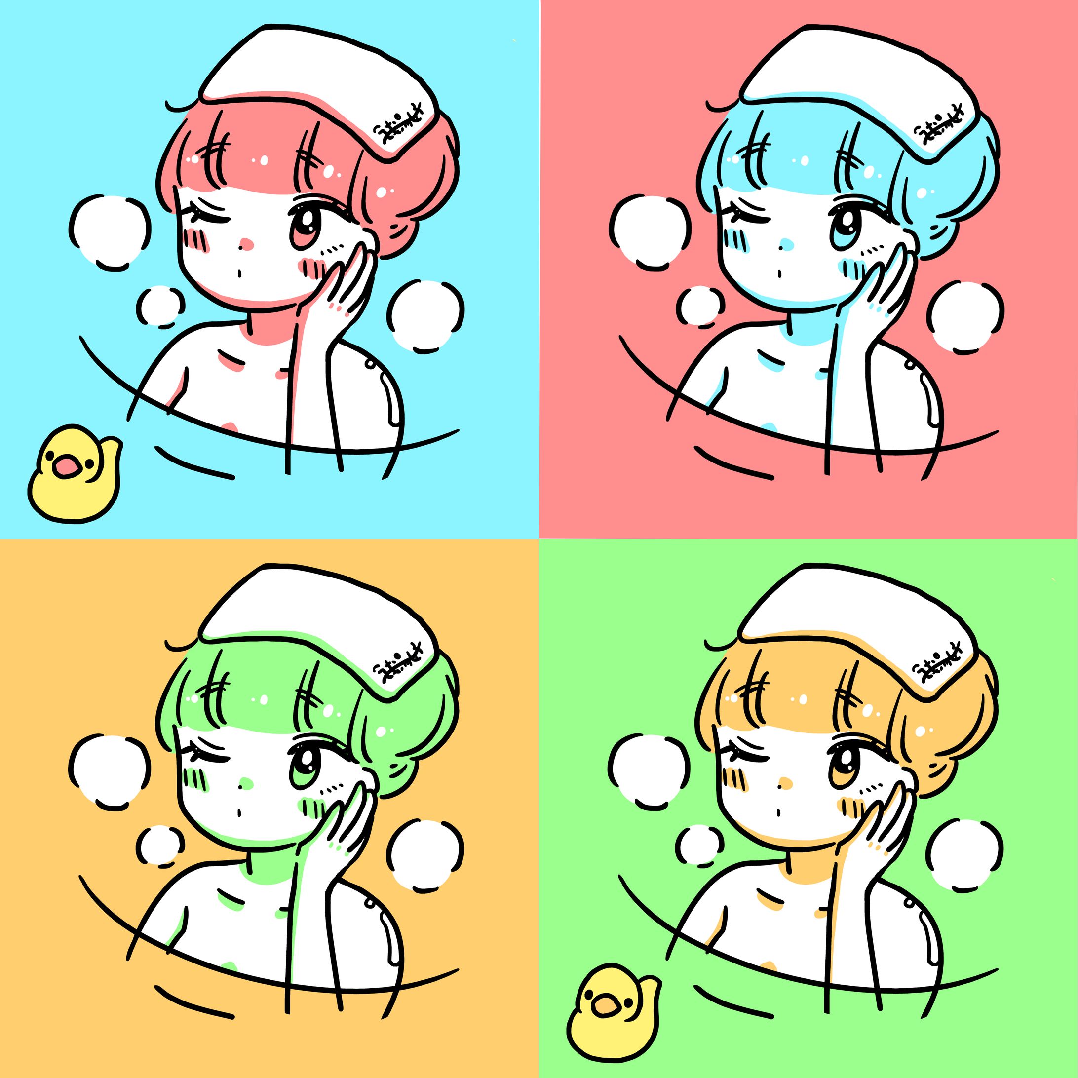 銭湯女子イラスト-1