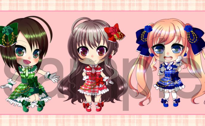 デフォルメ　アイドル 　オリジナルイラスト（企業案件）