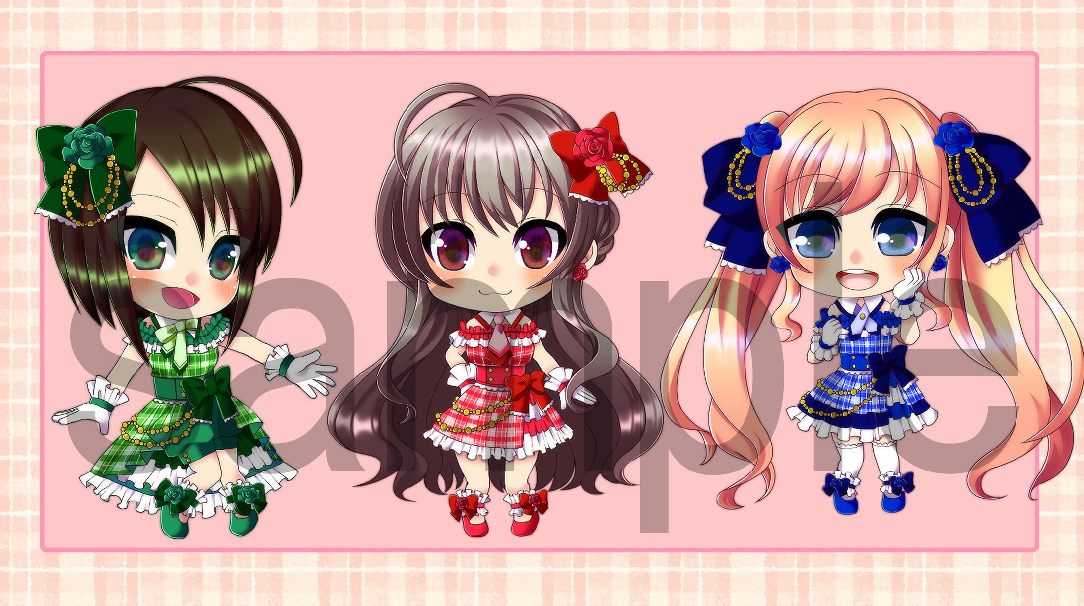 デフォルメ　アイドル 　オリジナルイラスト（企業案件）-1