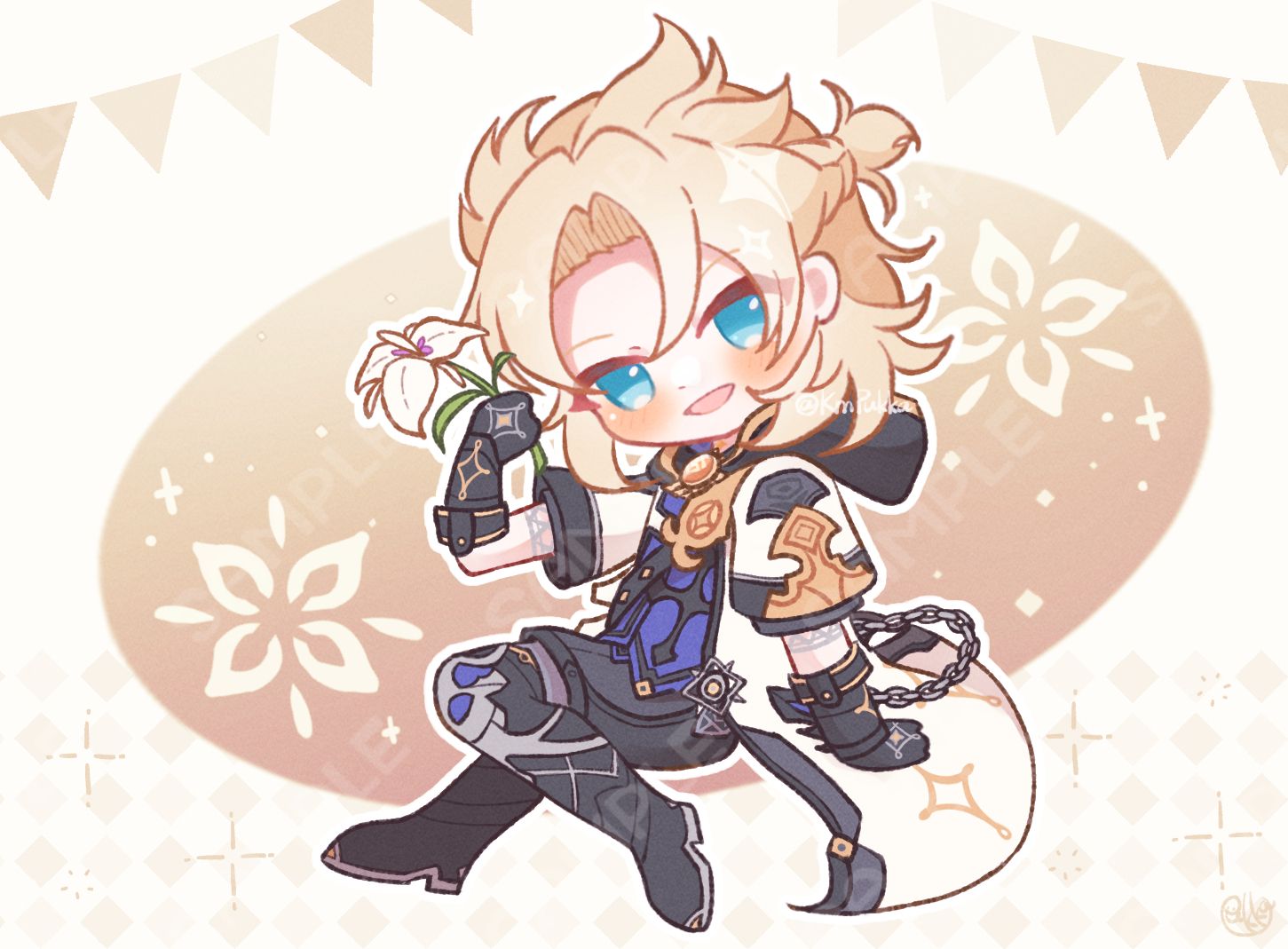 二次創作イラスト】原神：アルベド