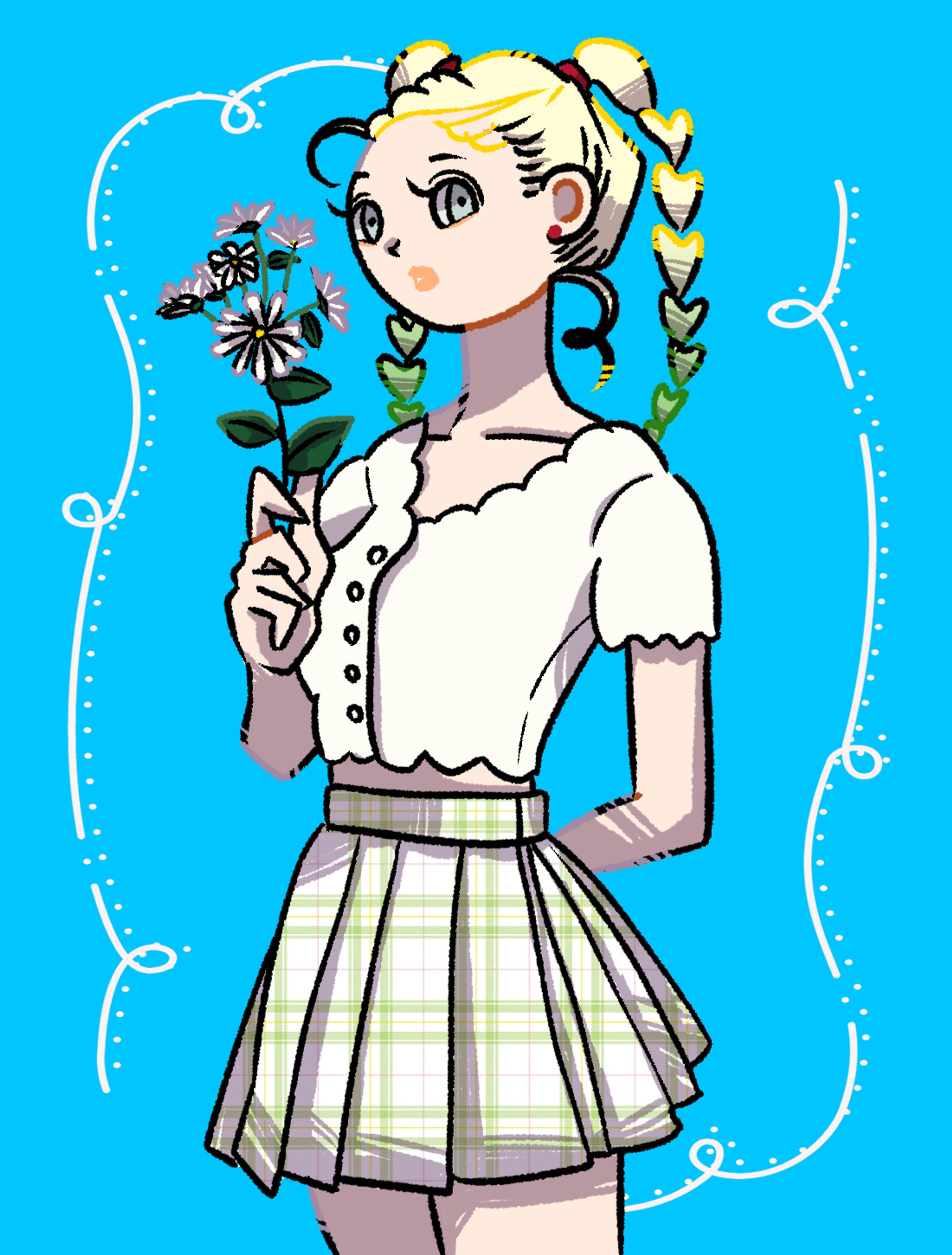 三つ編みの女の子-1