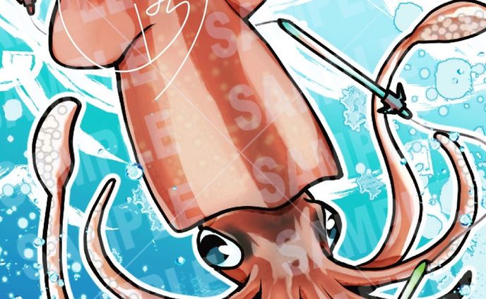 【ポートフォリオ】
ココナラでご依頼いただいておりましたスルメイカステッカーイラスト描かせていただきました！
ご依頼いただきありがとうございました！ 

https://coconala.com/services/1906582

#ココナラ 
#スルメイカ 
#イラスト依頼 
#イラストオーダー
#魚釣り 
#魚
#ステッカーイラスト