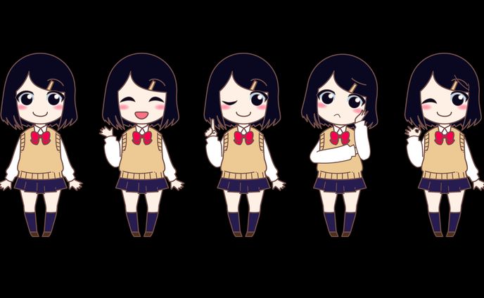ココナラご依頼ー女子高生イラスト