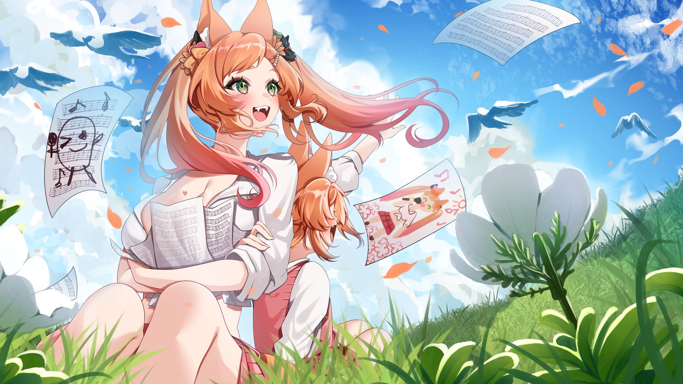 【久遠なつめ様】オリジナル楽曲MV用イラスト-1