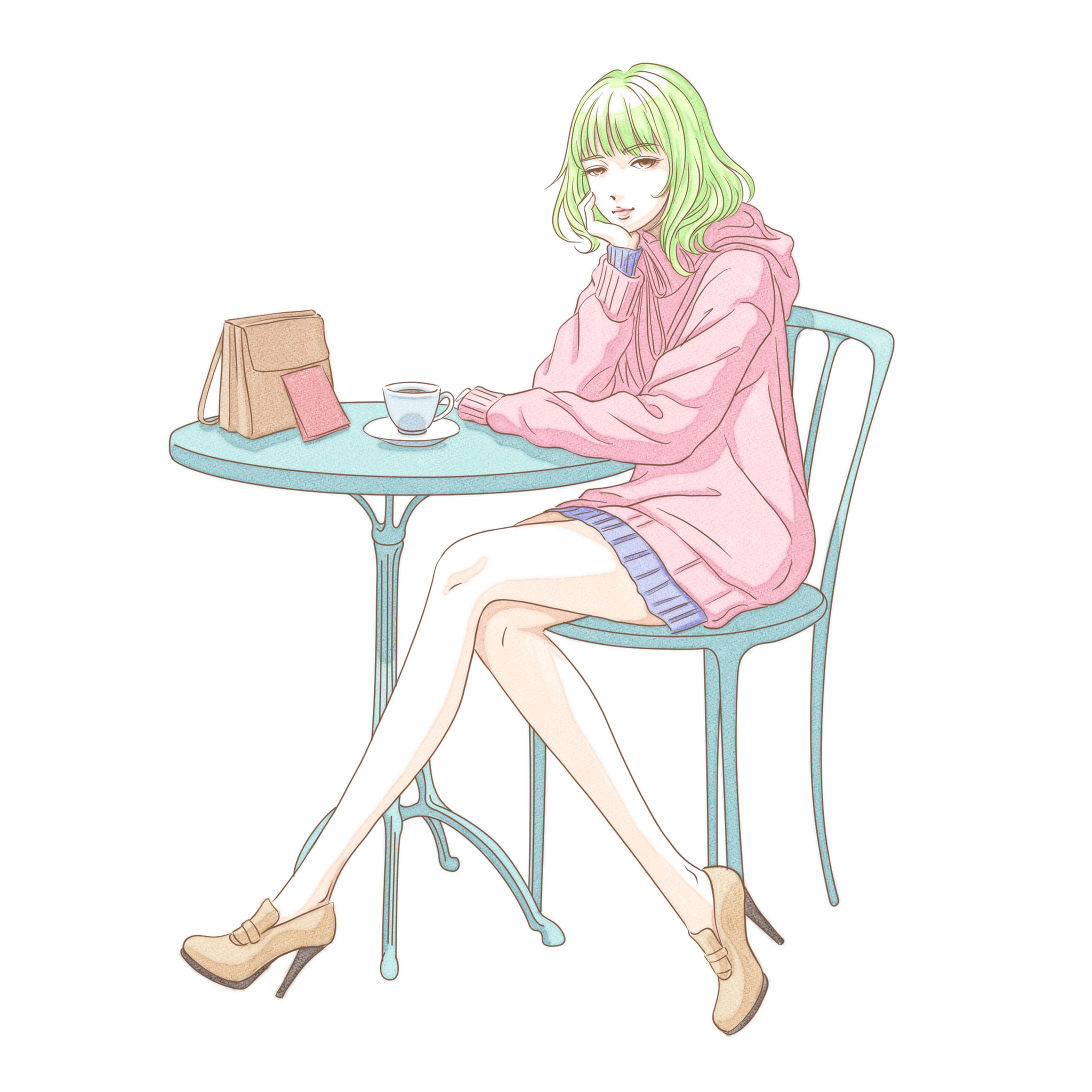 テラスカフェで待ち合わせ-1