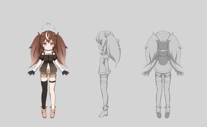 オリキャラ三面図