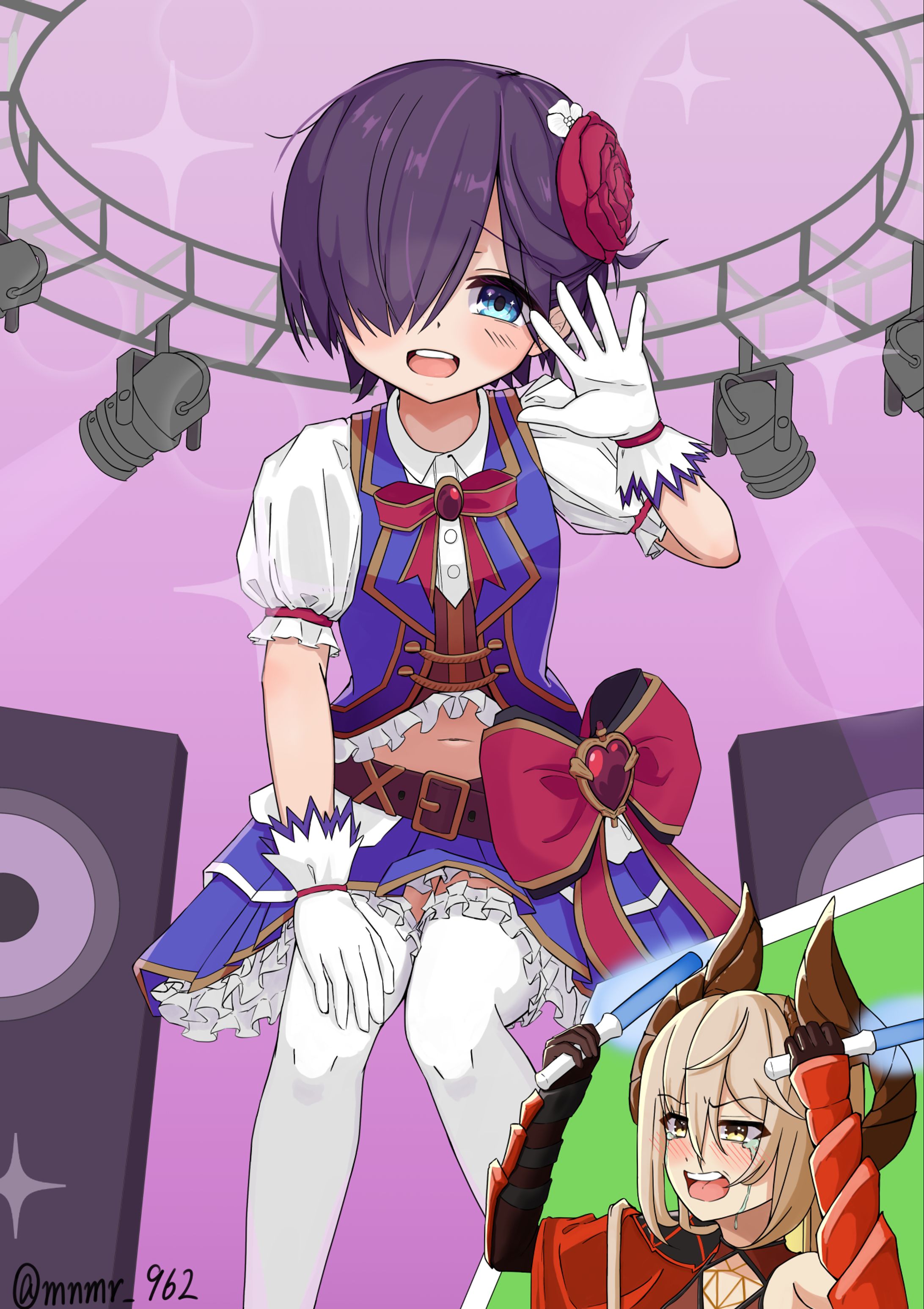 「ふぁ、ふぁんさ......？手を振ればいいんですか？」-1