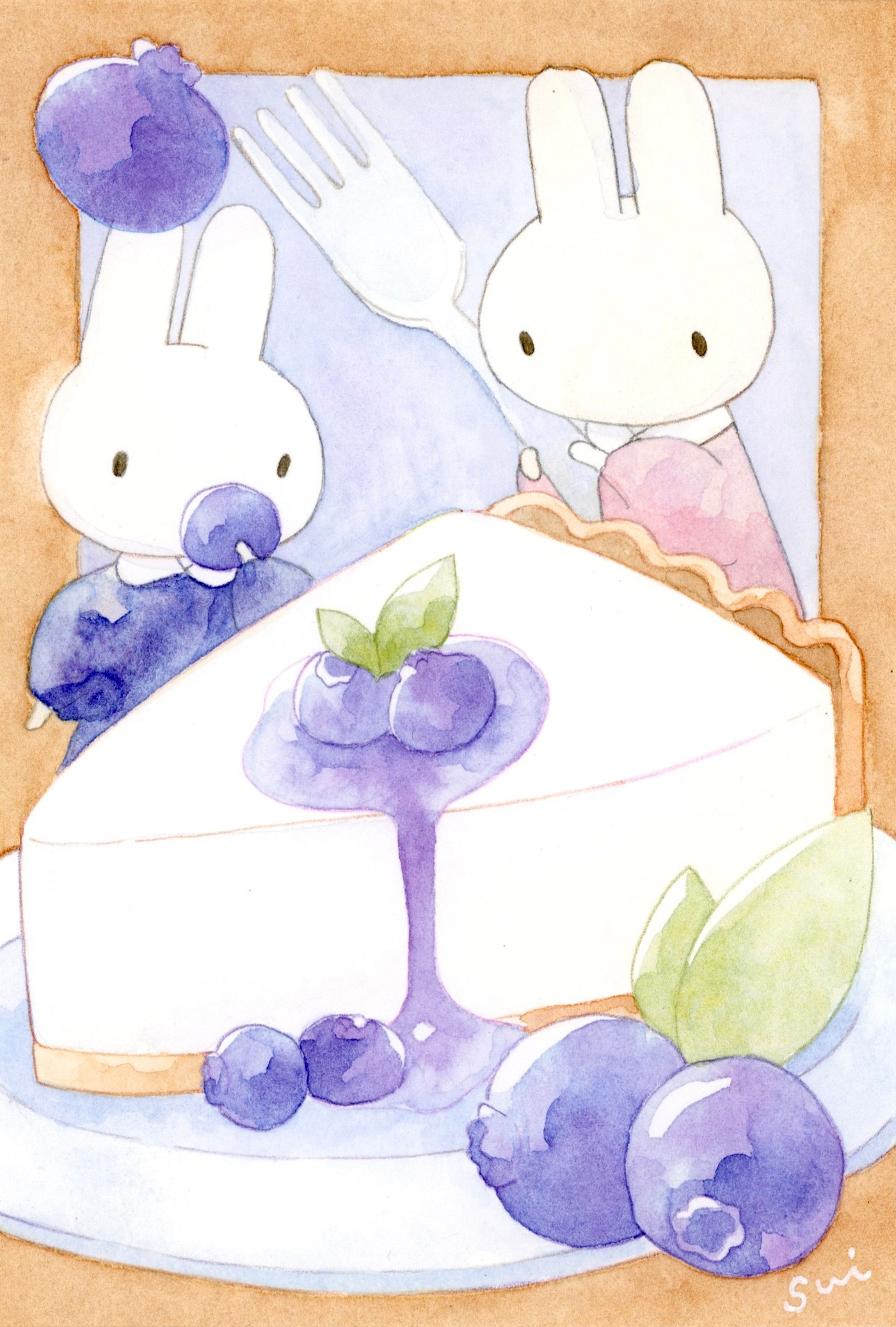 うさぎとレアチーズケーキ-1