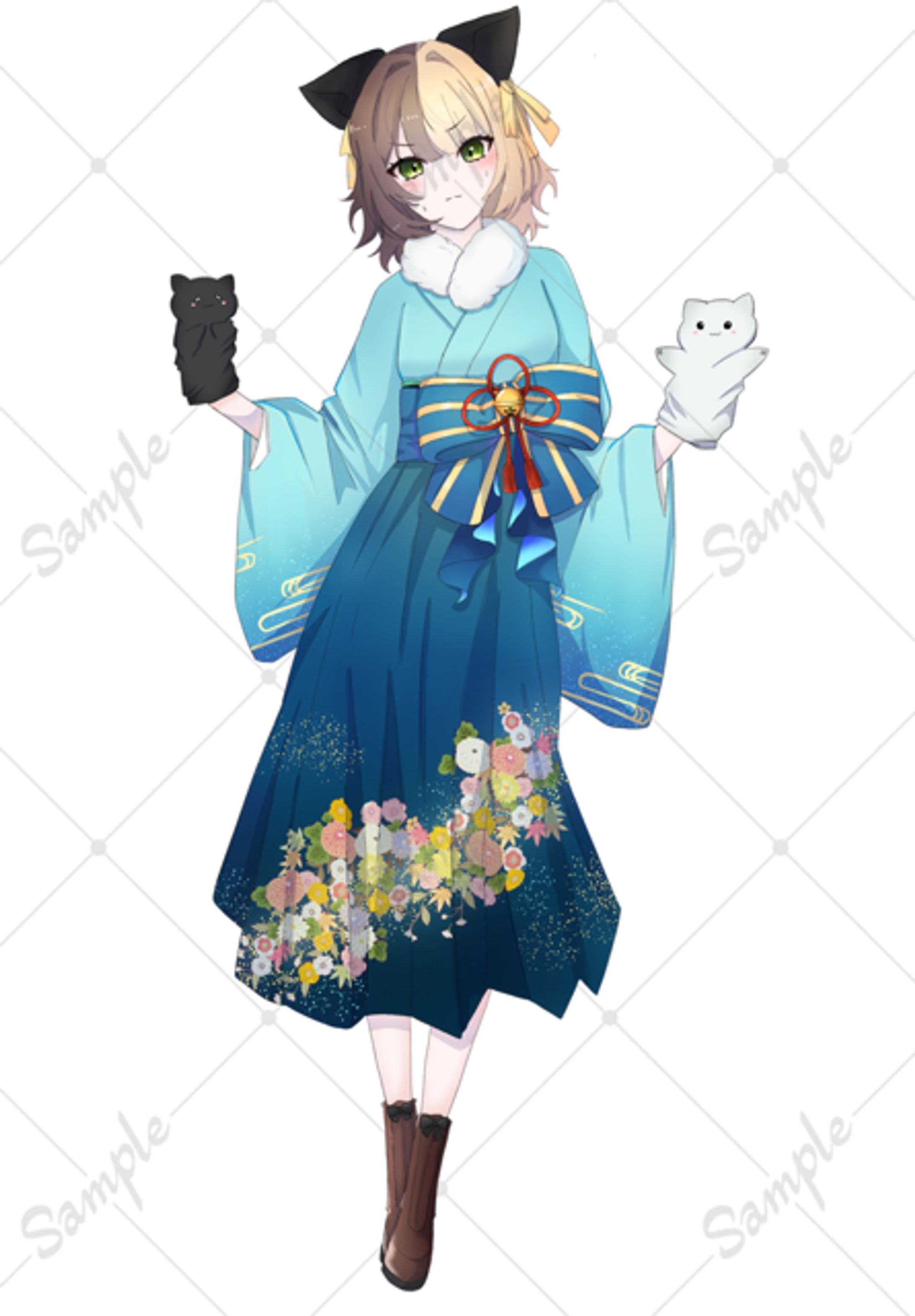 【依頼絵】猫耳女の子立ち絵-1