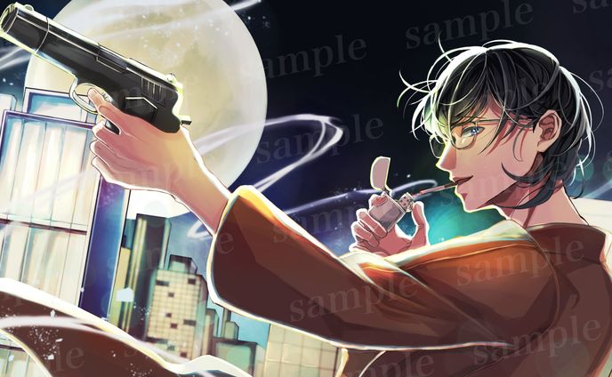 サムネイル（個人Vtuber 夜道ナイト様ご依頼品）