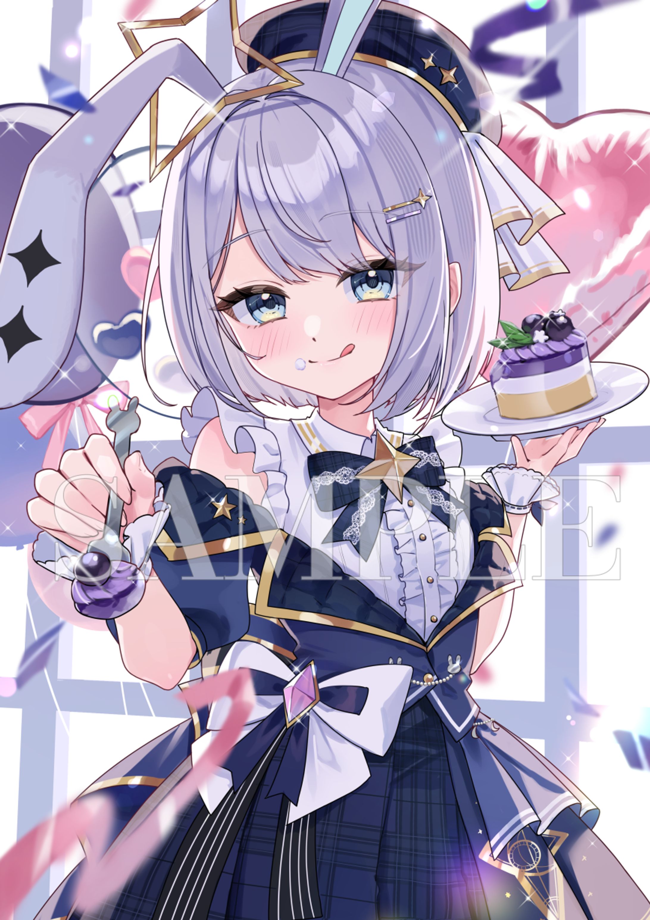 天ノ羽うゆ様　1.5周年記念イラスト/表情差分2点/手差分2点-1