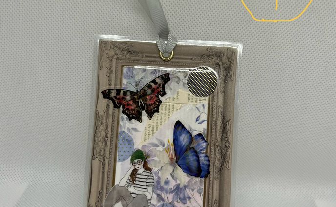 額縁コラージュ栞