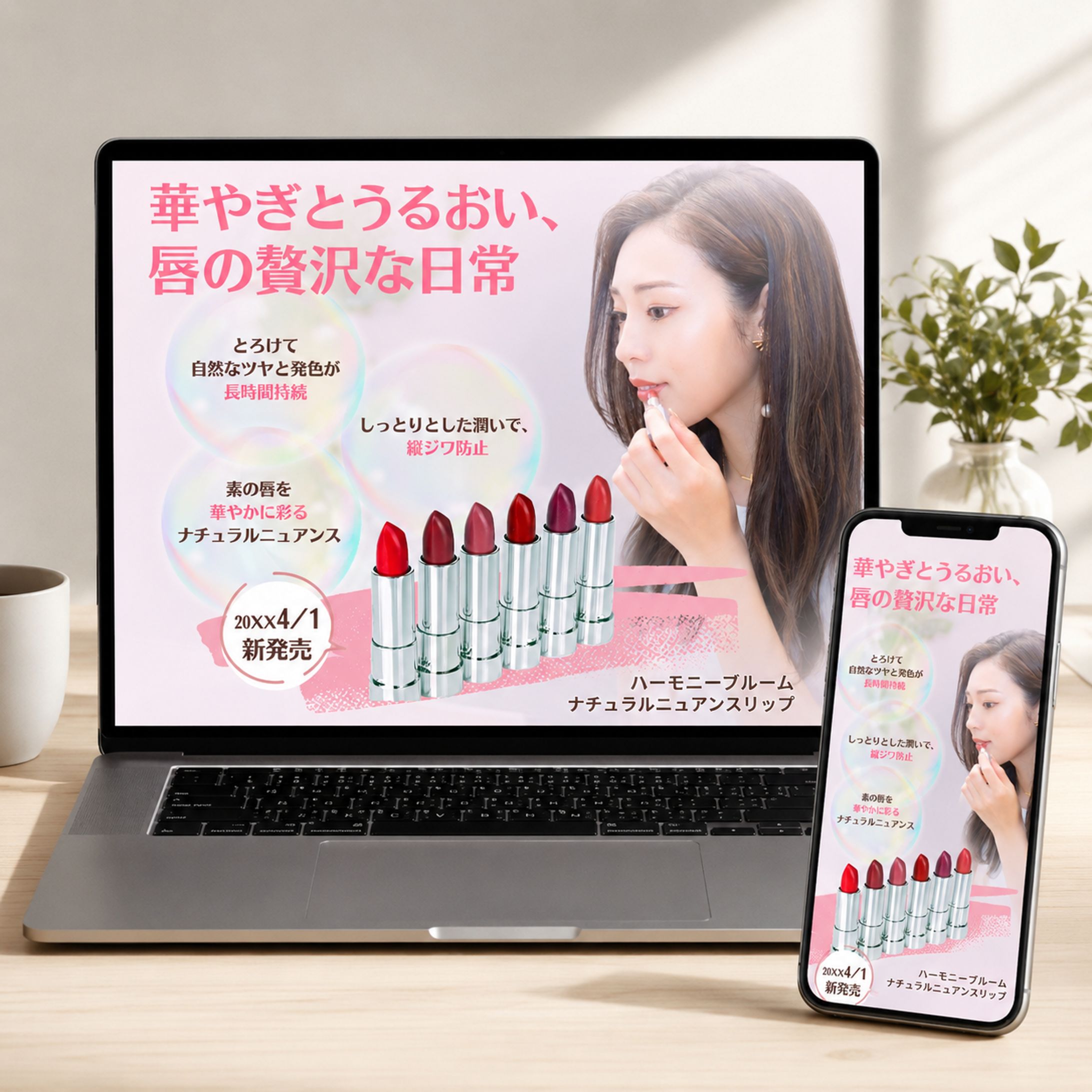コスメ　リップ　バナー 模擬案件-1