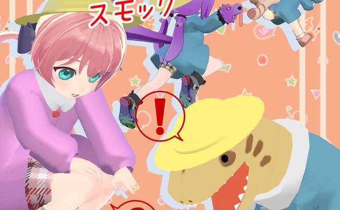 3D衣装/【５アバター対応】おこめ幼稚園スモック【VRC想定】