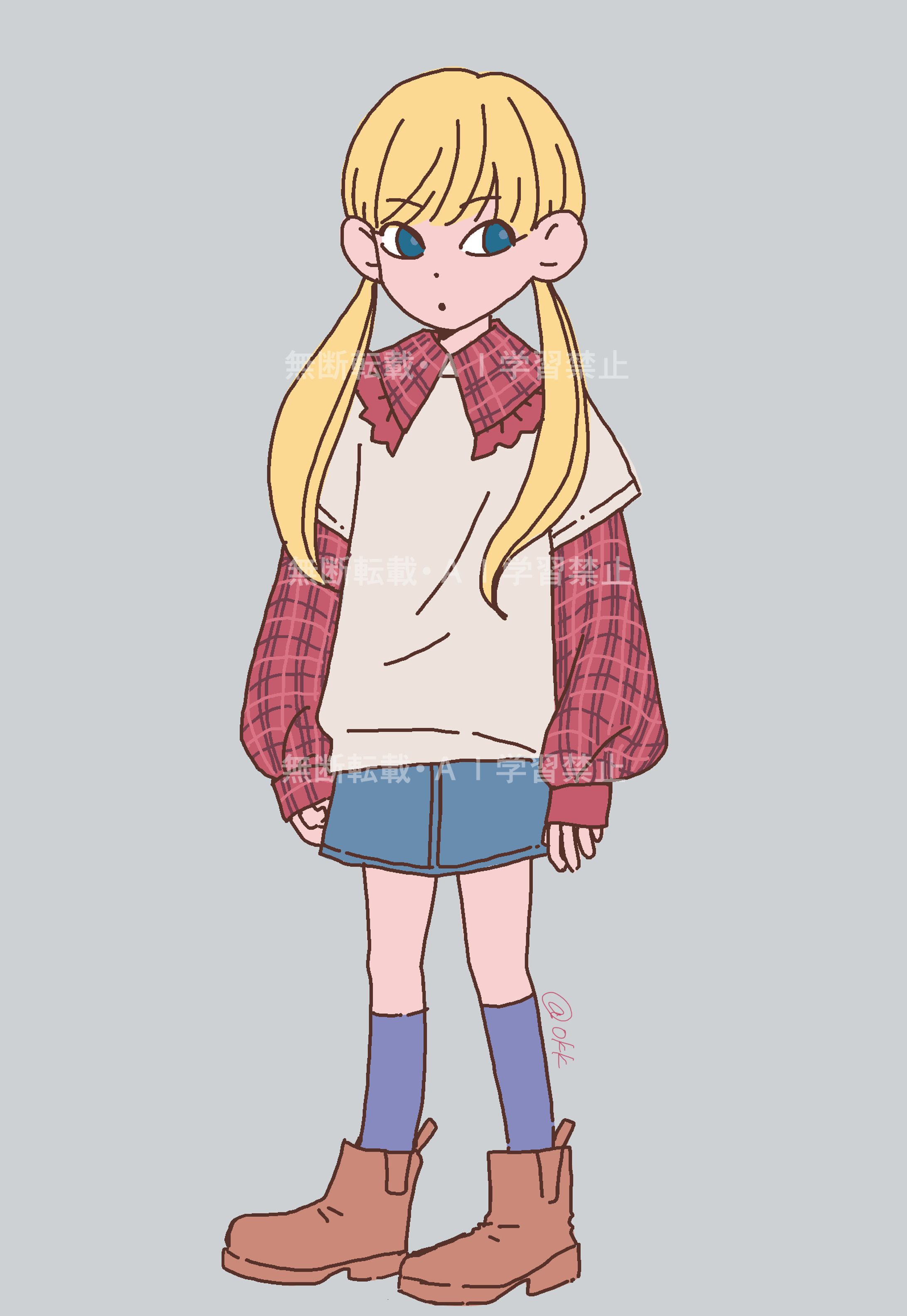 デフォルメガールズイラスト-1