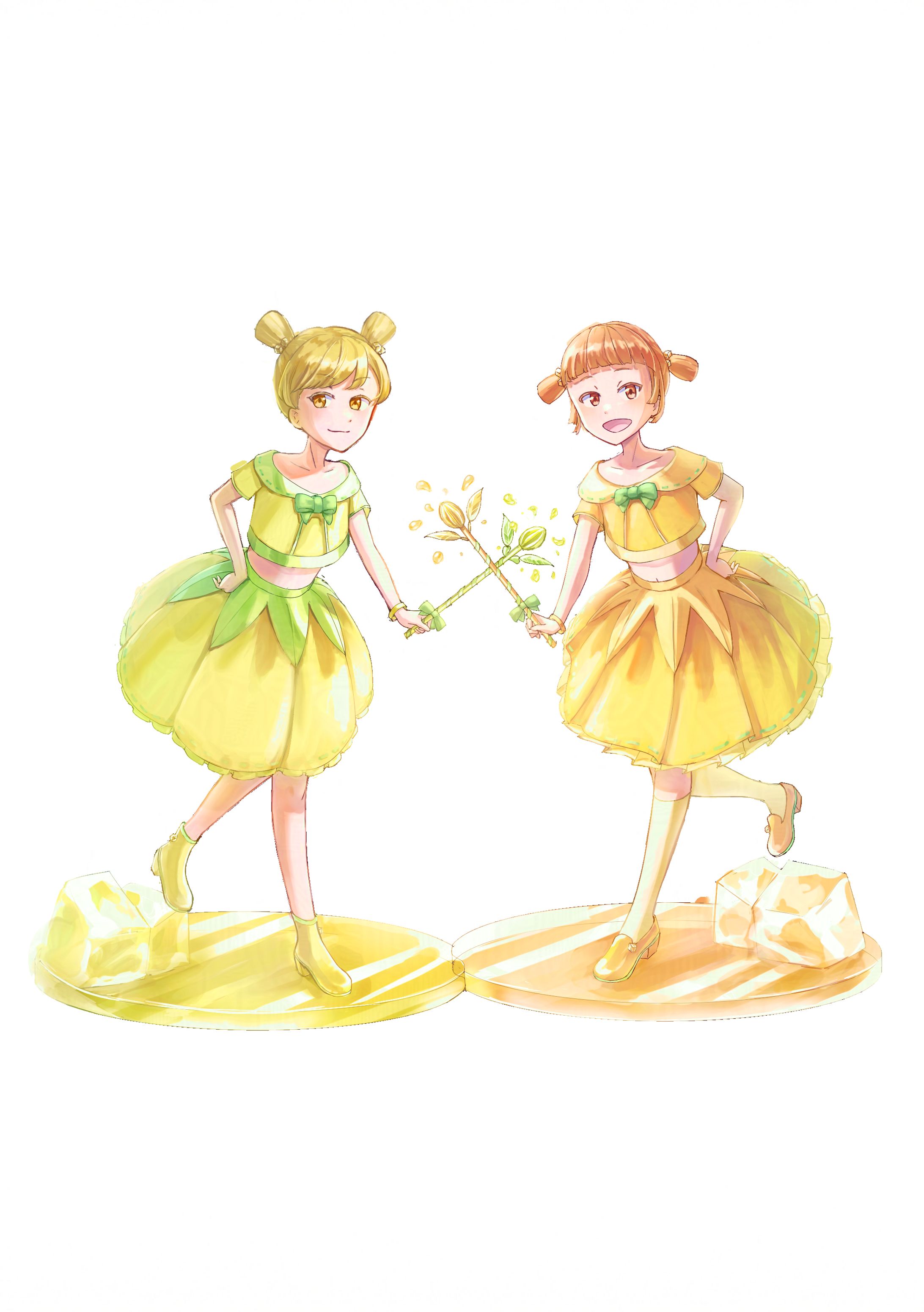 【オリジナル】グレープフルーツジュースとオレンジジュースモチーフのキャラクターデザイン-1