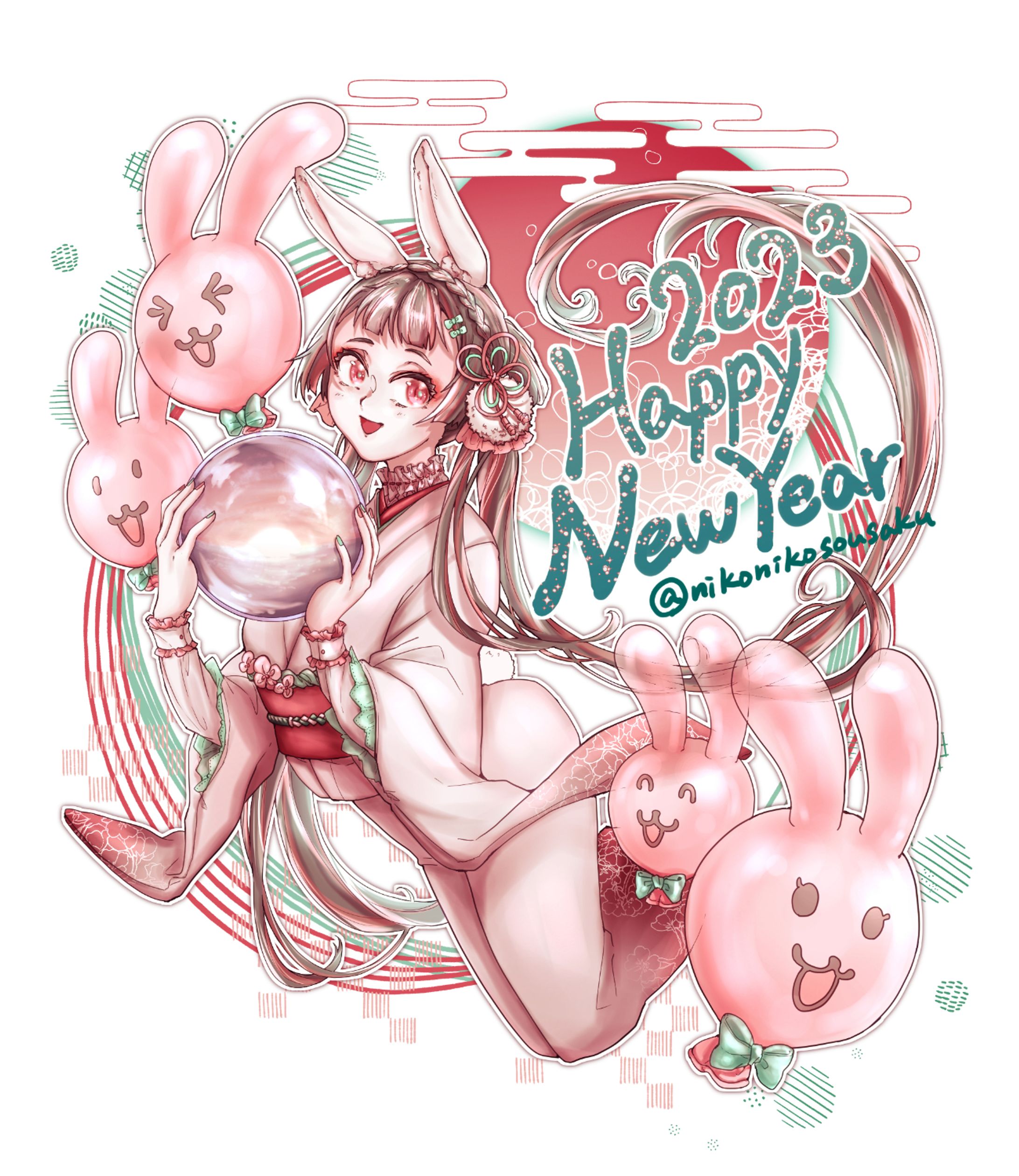 一枚絵_ウサギ年-1