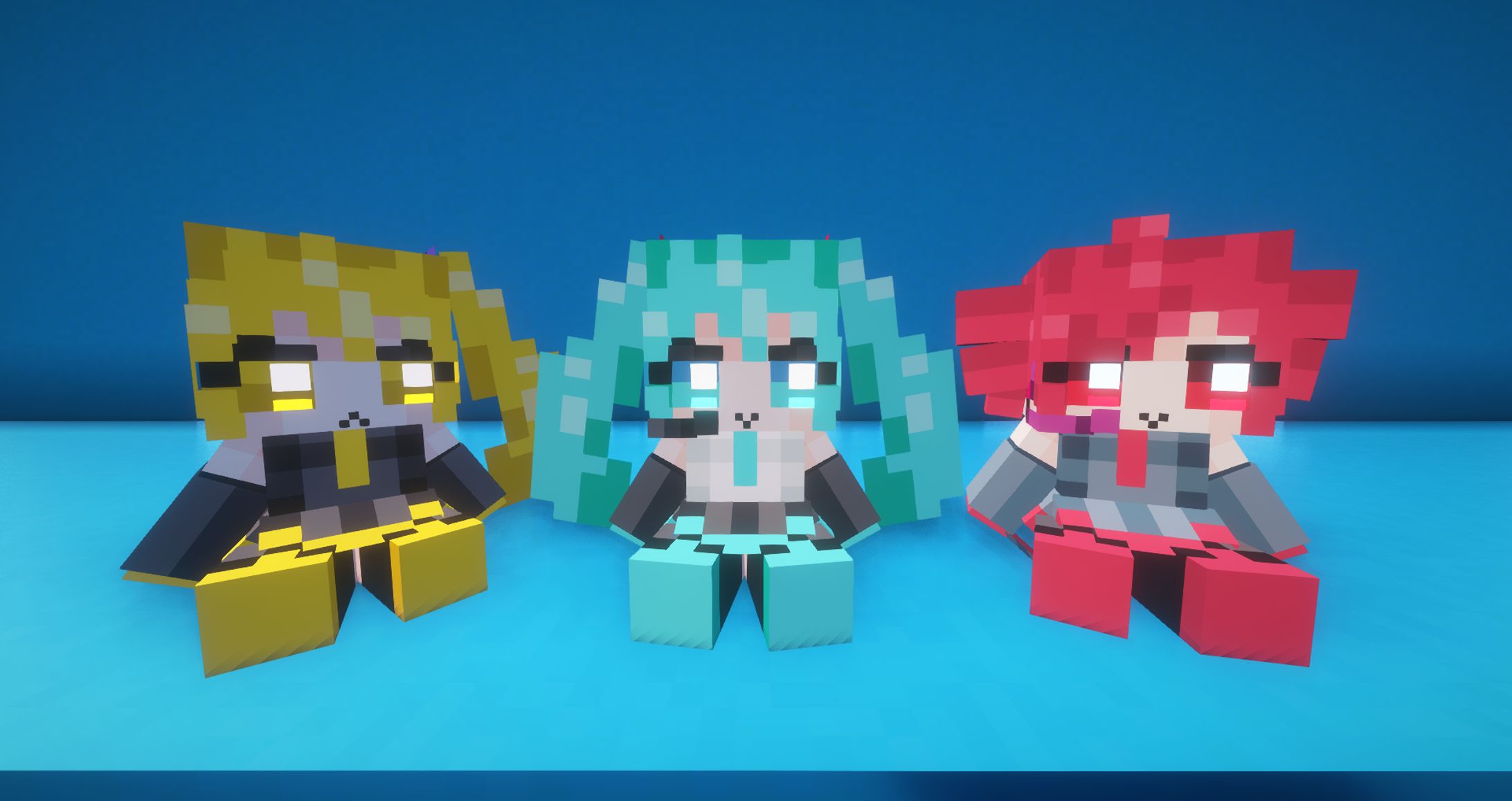 Triple Baka (Hatsune Miku, Akita Neru, Kasane Teto) Models-1