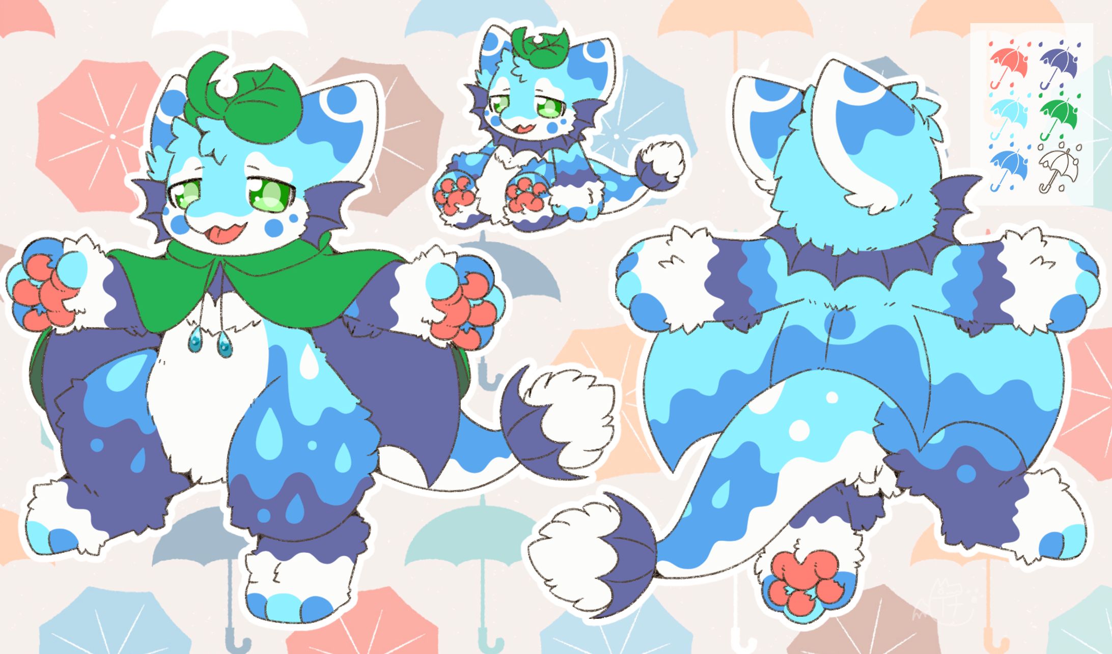 雨、傘、ドラゴン-1