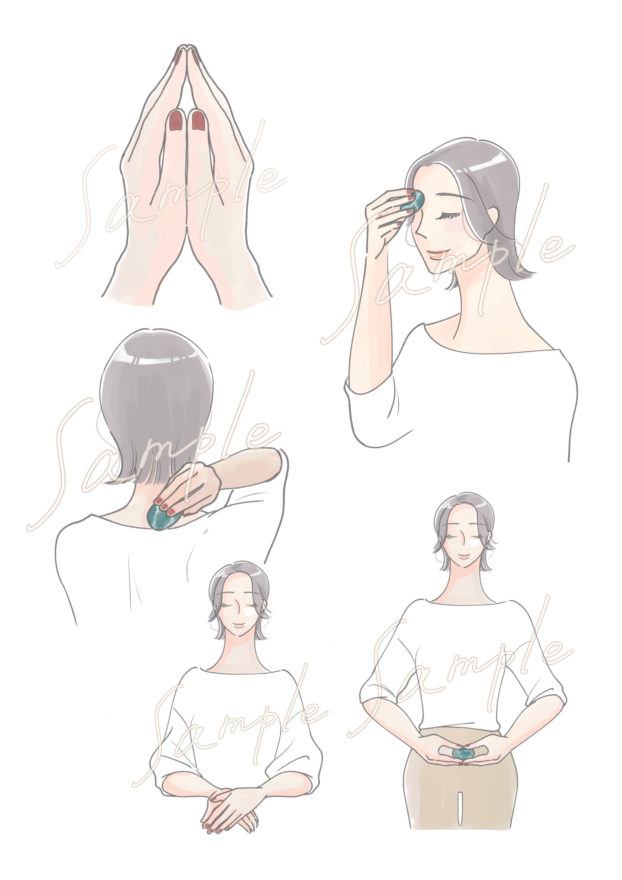 天然石の使用方法イラスト-1