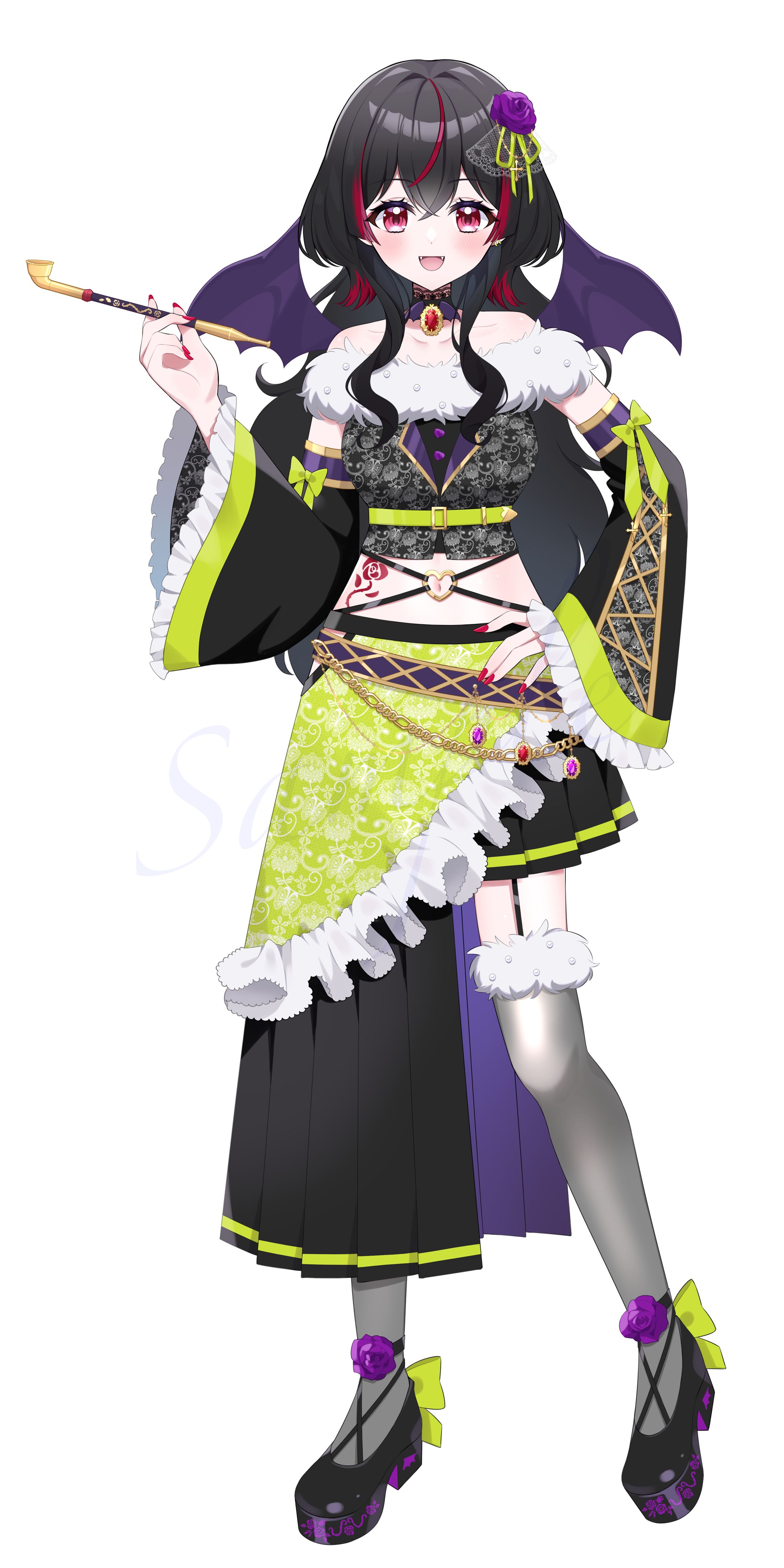宵闇乃ばら様 新衣装立ち絵 【和洋ミックス】-1