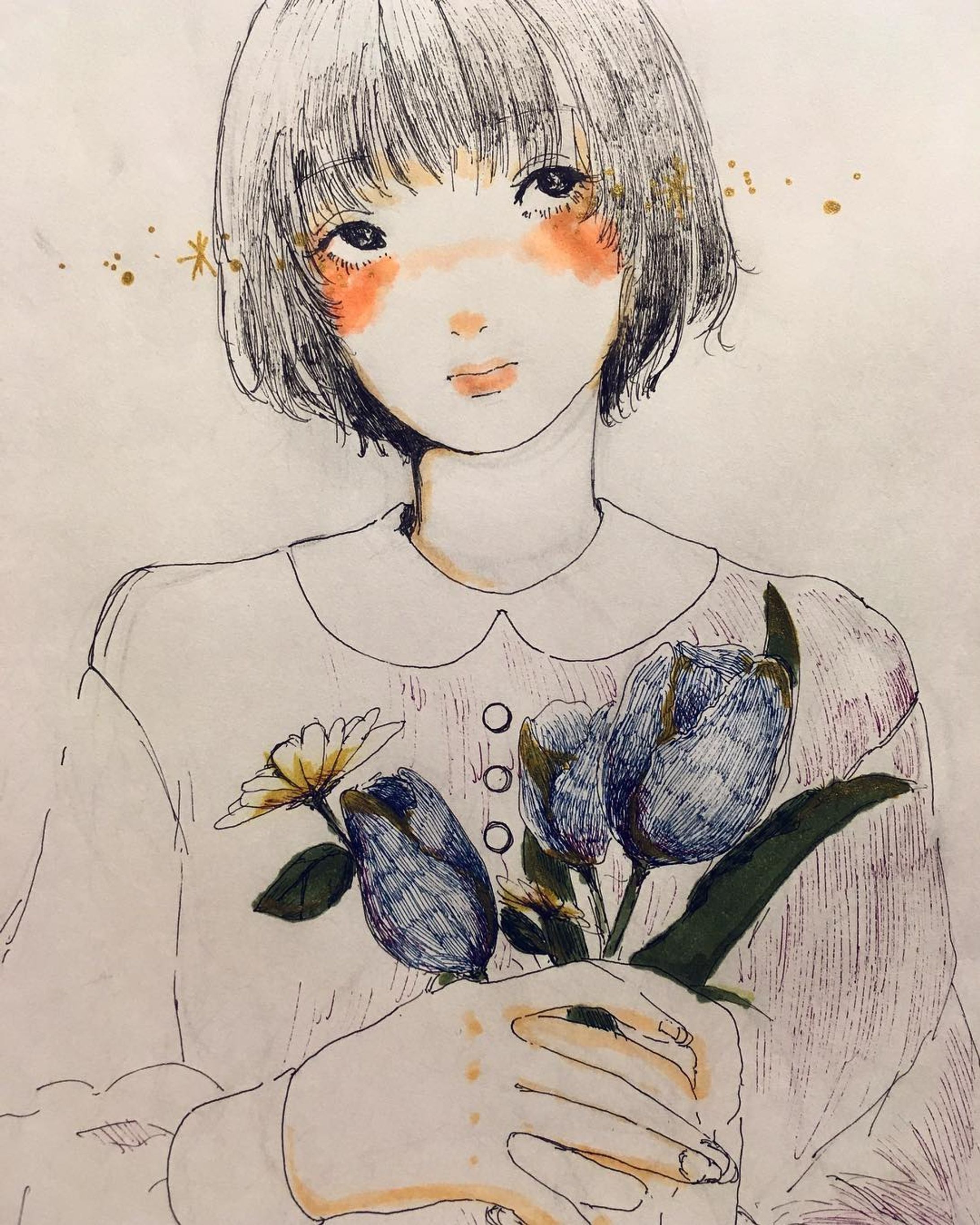 #アナログイラスト  #イラストレーション #イラスト #croquis #illustration-1
