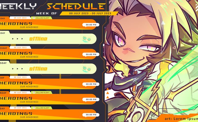 Killios Weekly Schedule