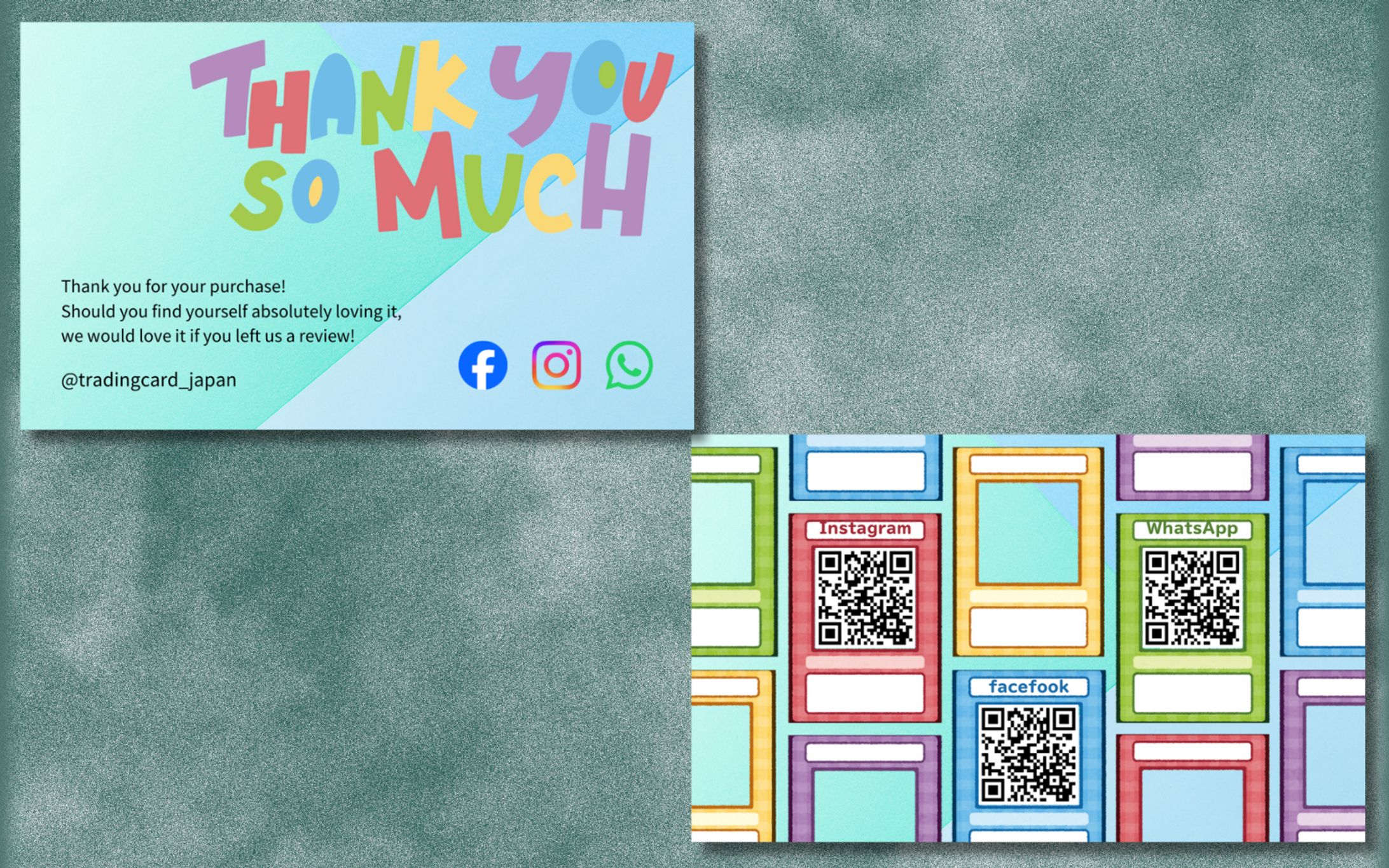 【Thanksカード】カラフル ポップ ゲーム トレーディングカード-1