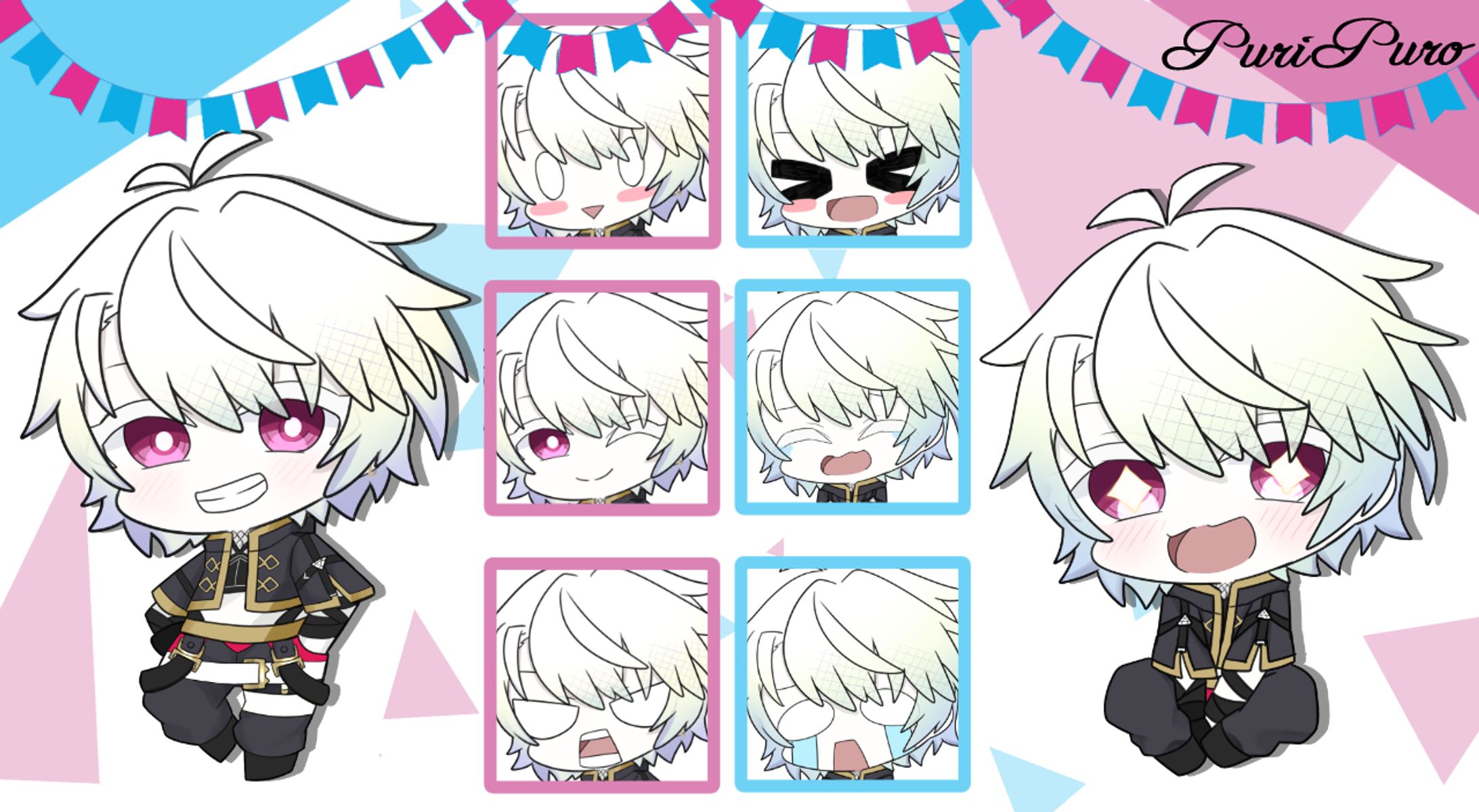 プリプロ 白瀬 ユウリ様 ミニキャラ 表情差分
