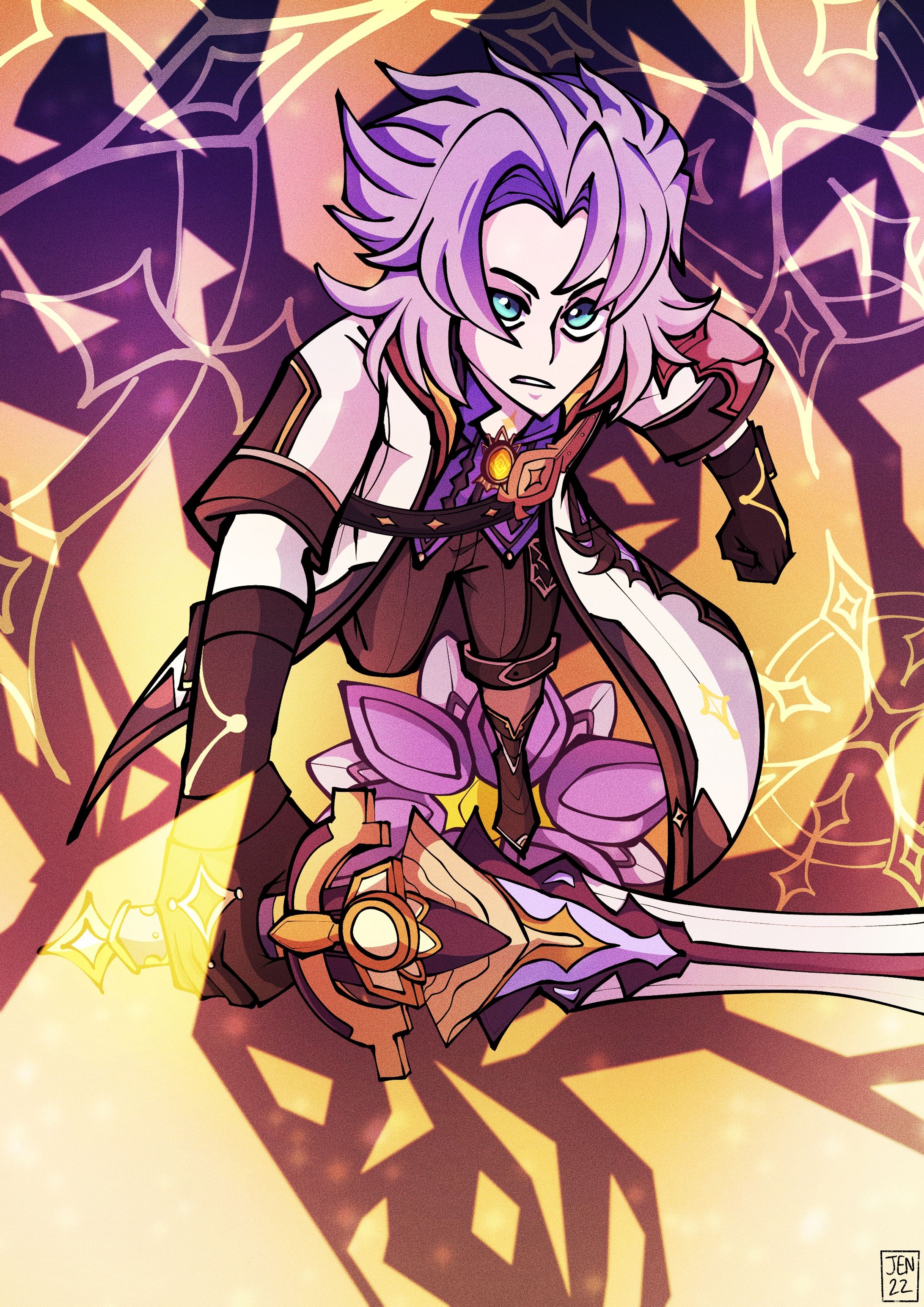Albedo- Genshin Impact fanart.-1