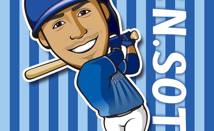 ソト様ーー(ﾟ∀ﾟ*)ーー‼️
素敵な嵐のカリビアンが来年も再来年も我が軍でこのパワフルスイングを見せつけてくれるんだぜーーー最高ーーーヽ(´∀｀≡´∀｀)ﾉ
プロ野球開幕ﾏﾀﾞーーー？(゜∀ ゜).
.
※イラストご利用の際はお声掛け・dosyie551へのリンクをお願い致します。
#横浜DeNAベイスターズ #横浜denaベイスターズ
#ベイスターズ #DeNA #baystars #yokohama #野球 #baseball #ソト #ネフタリソト #soto #neftali
#neftalisoto #助っ人 #プエルトリコ #嵐のカリビアン #よく打つ #神 #どうやっても似ない #終身名誉助っ人外国人
#イラスト #絵 #似顔絵 #portrait #デザイン #design #アート #art