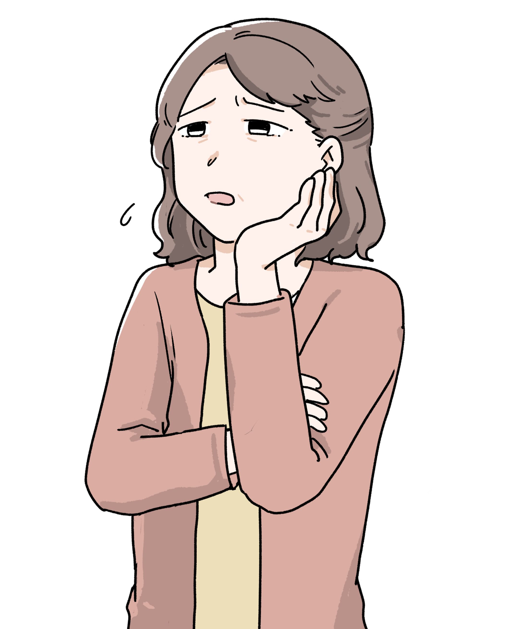 4、50代女性イラストカット-1
