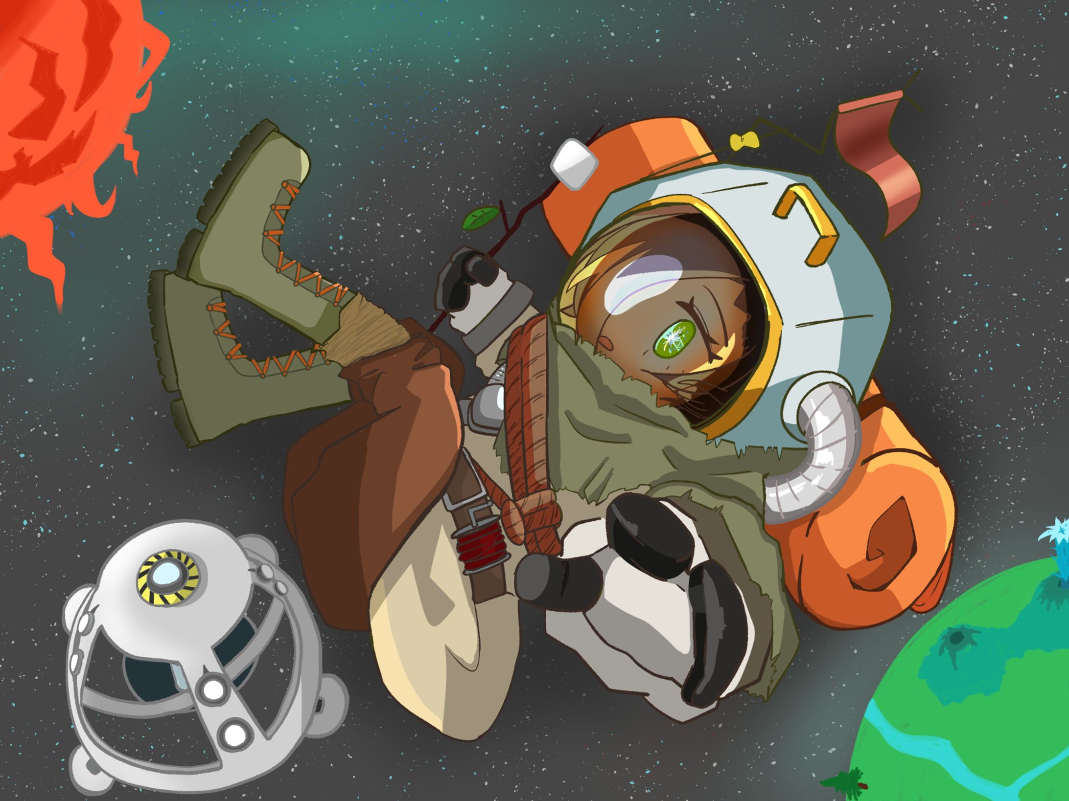 【一枚絵】宇宙を紐解くマシュマロ-1