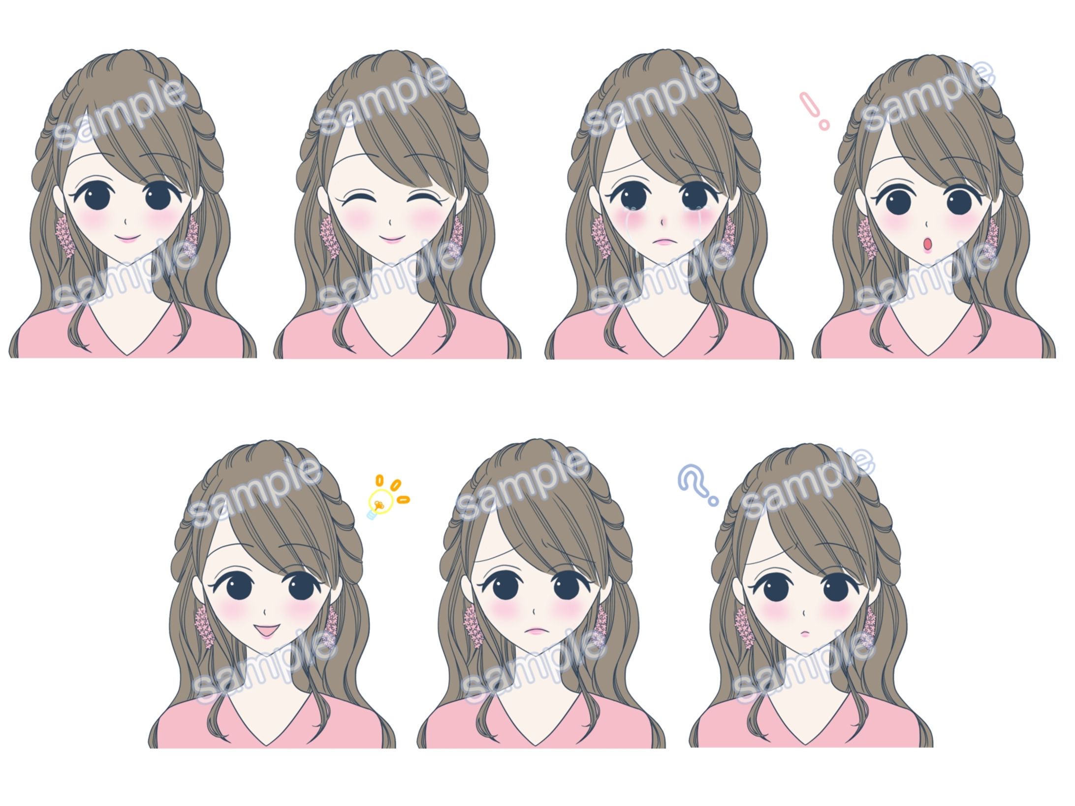 表情ちがいのイラスト作成（ココナラ）-1