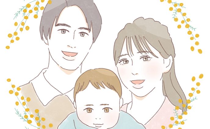 家族の似顔絵