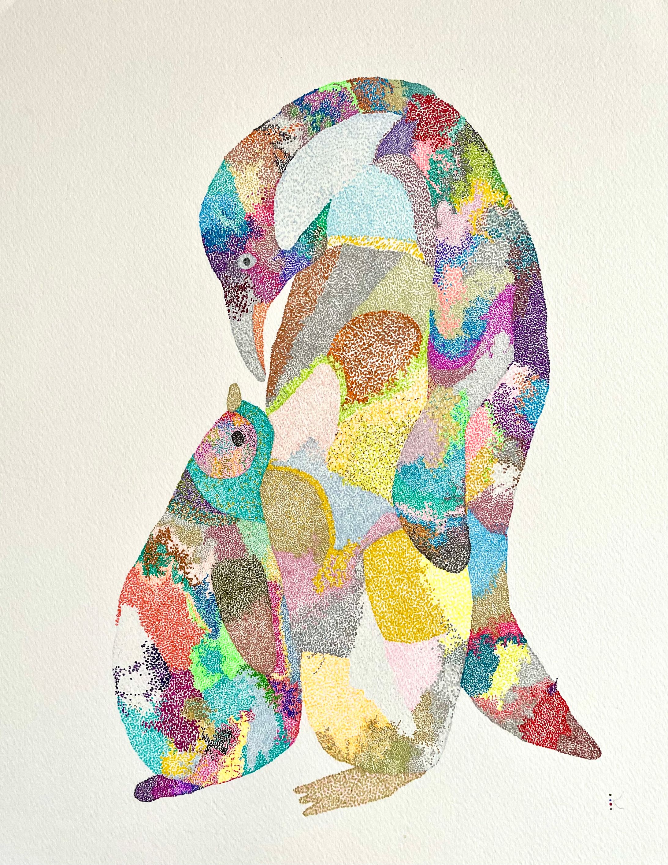 ペンギンの親子-1