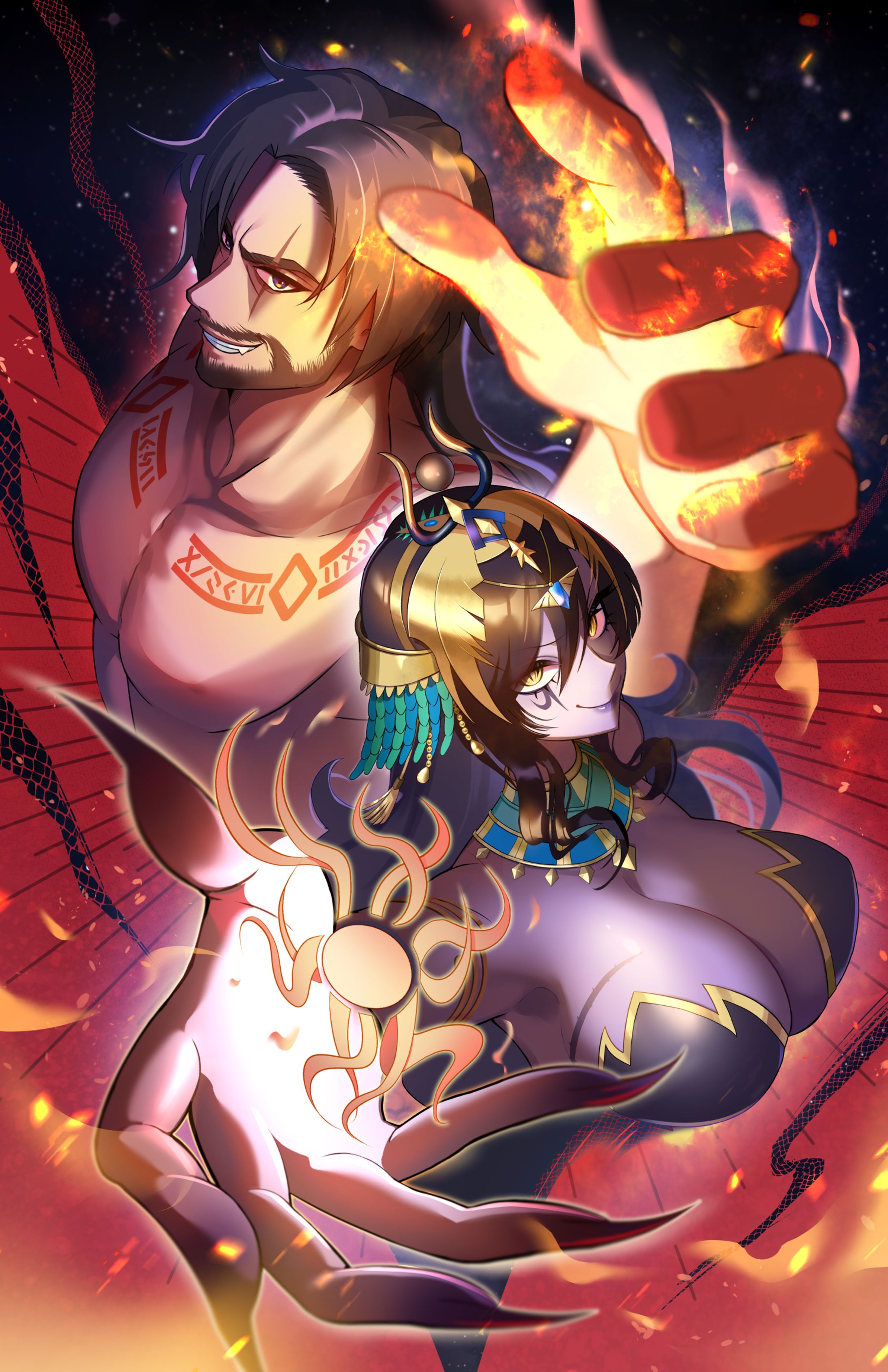 【ご依頼】VTuber Vexoria the Sun Eater & Cultist Zolo｜Commission for Poster-1