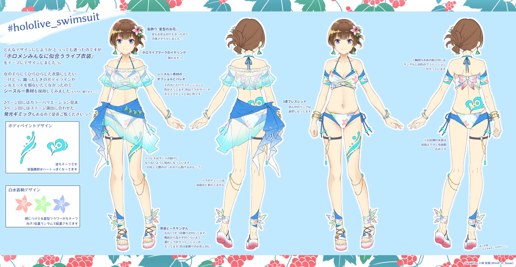【受賞作】ホロライブクリエイターコンテスト2023 水着デザイン部門-1