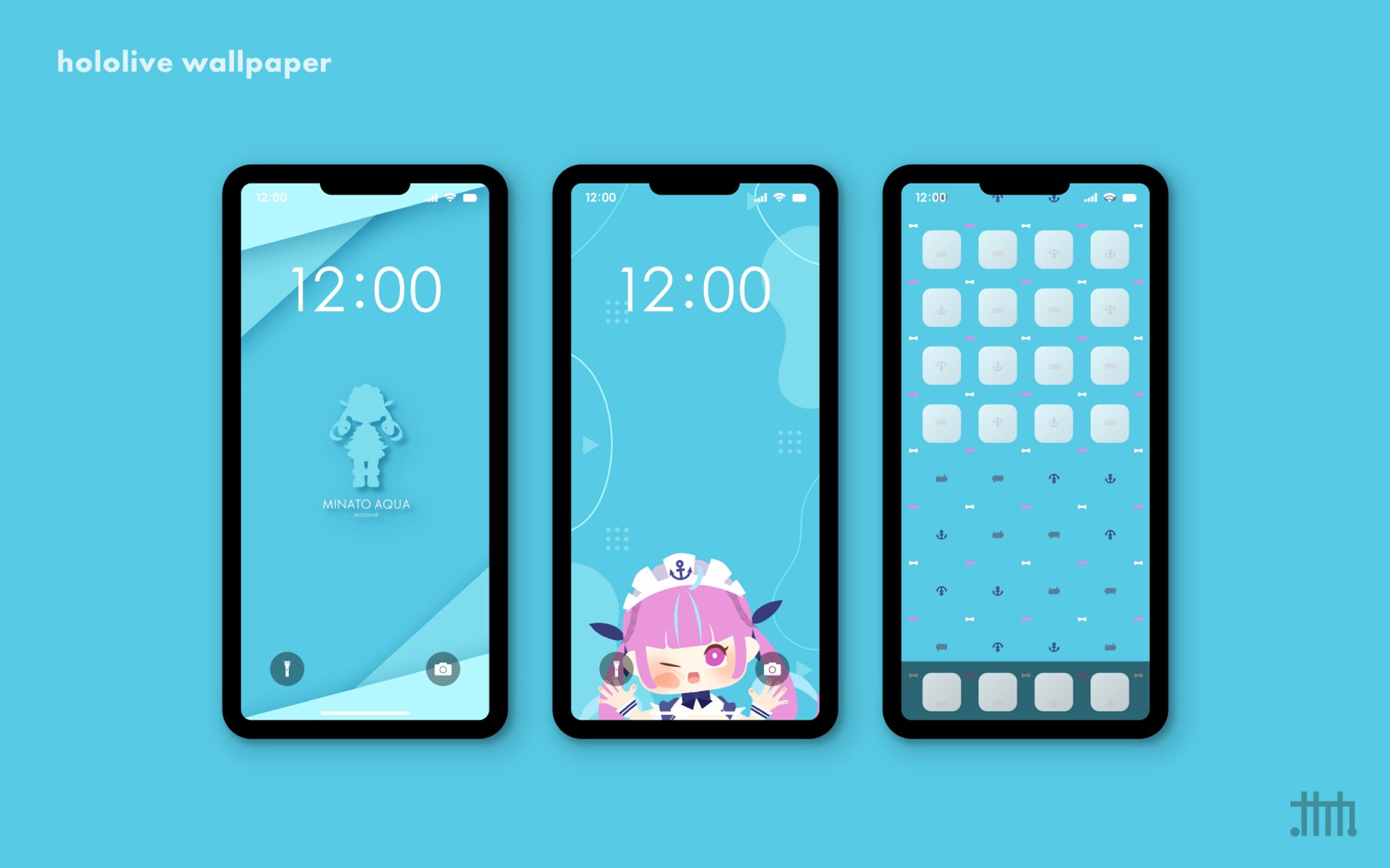 【二次創作】スマホ壁紙 湊あくあ-1