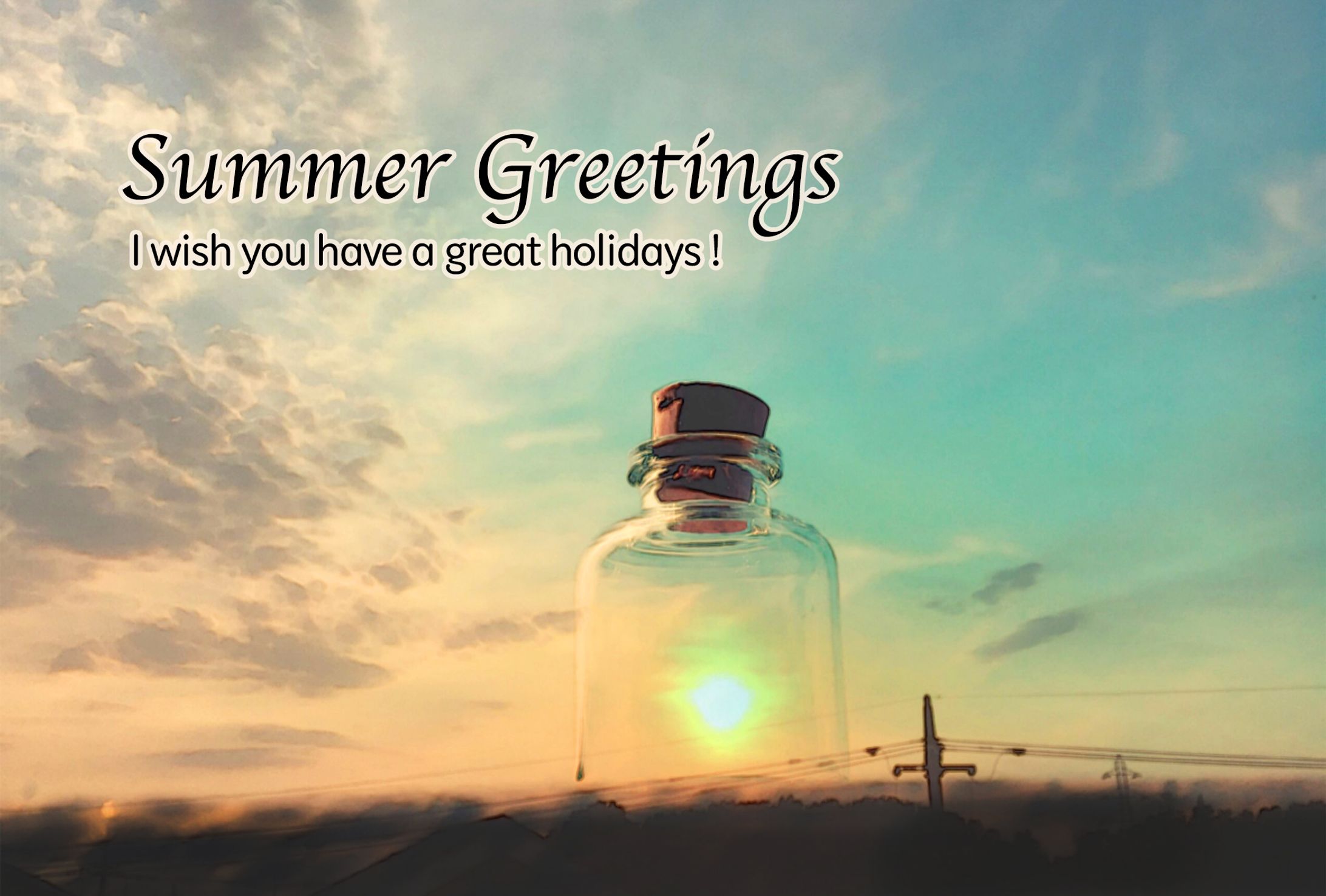 Summer greetings 夕陽-1