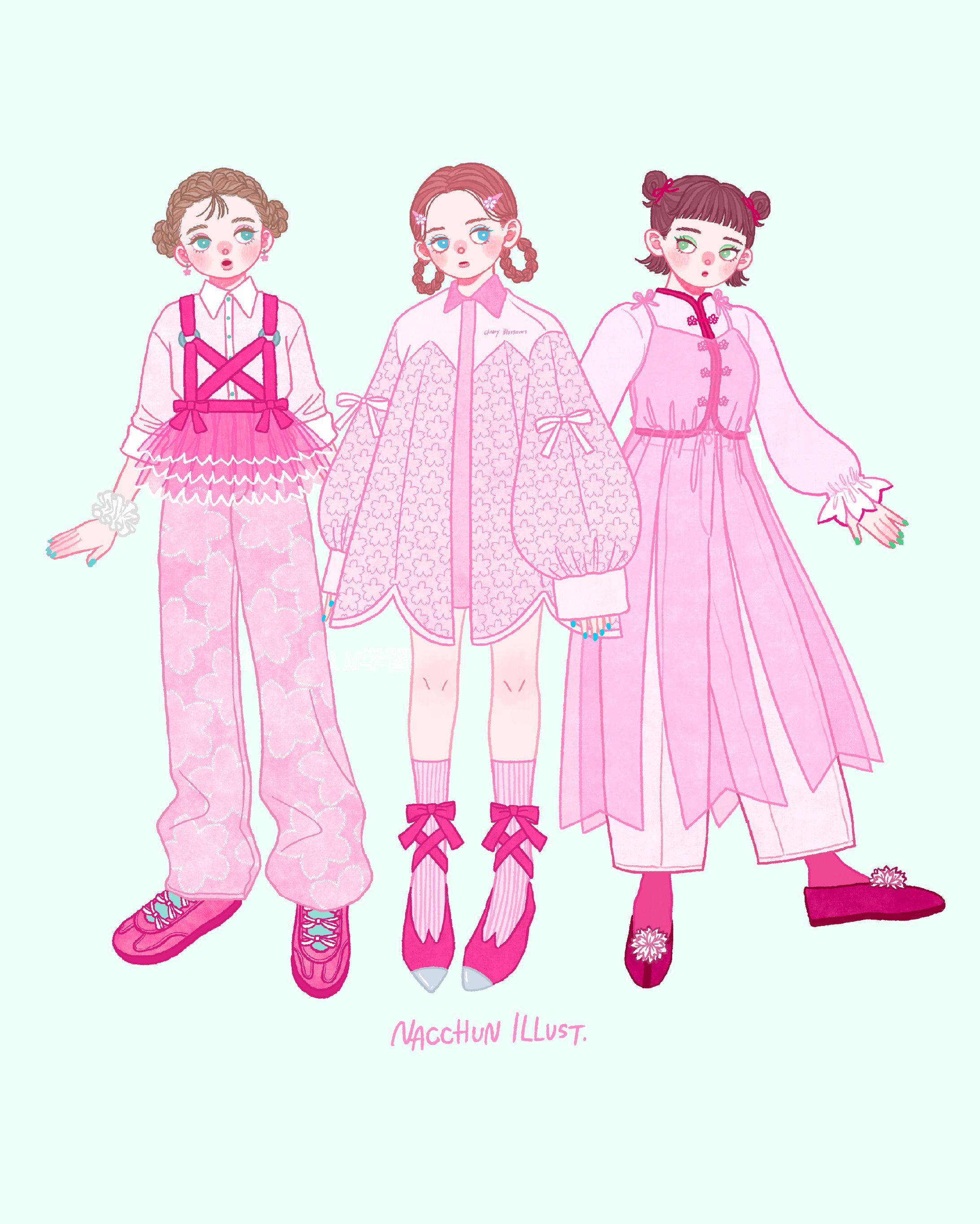 【自主制作】コーデイラスト-1