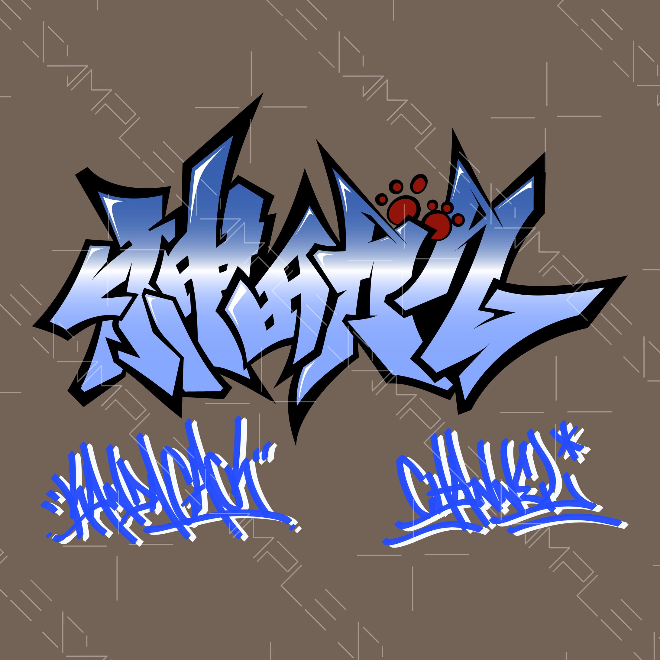 神田ガク様 ネームグラフィティ・YouTubeチャンネルアート・Xヘッダー制作-1