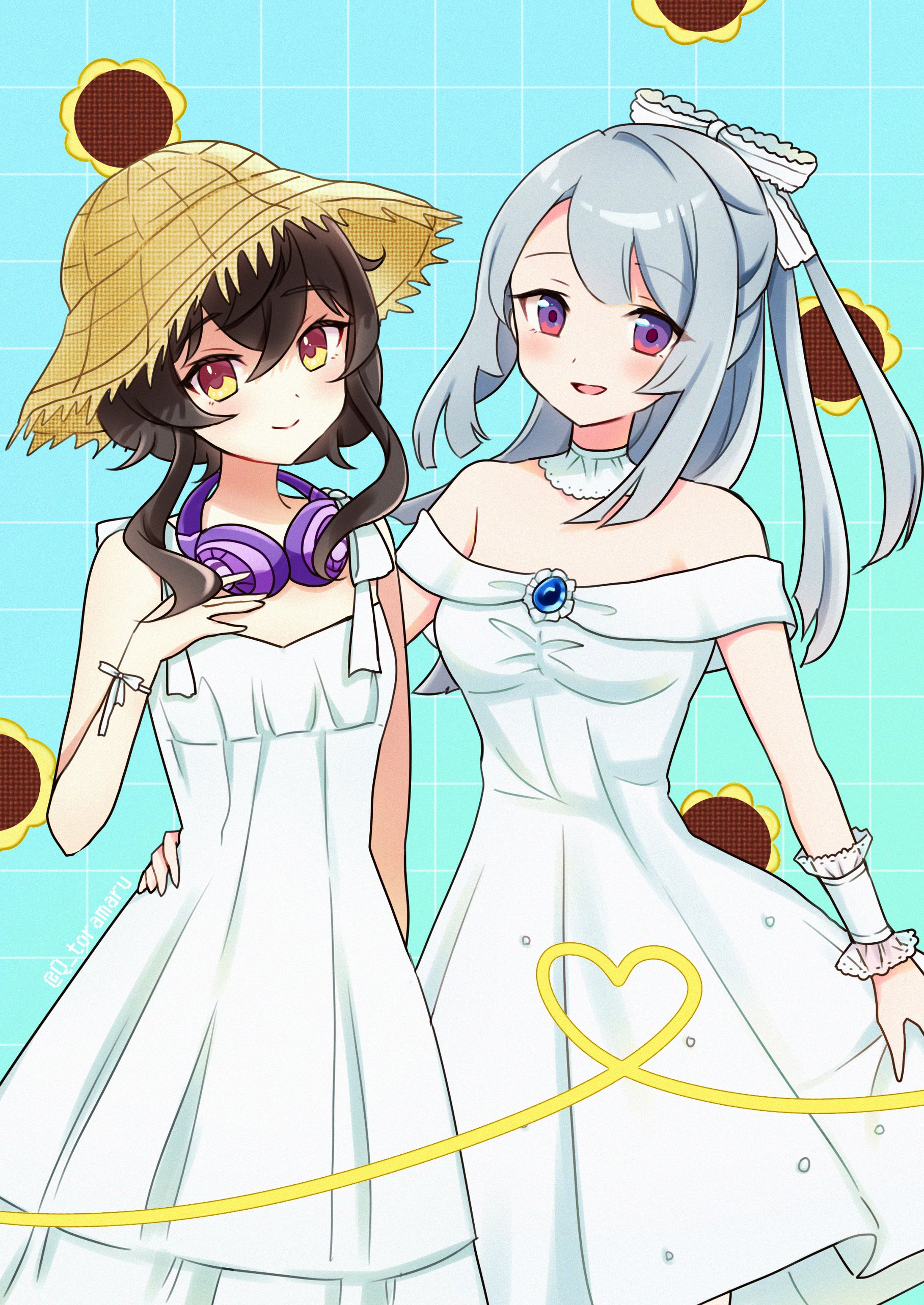 【一枚絵】FA/ワーフリ/夏のヒビキとルシアーダ-1