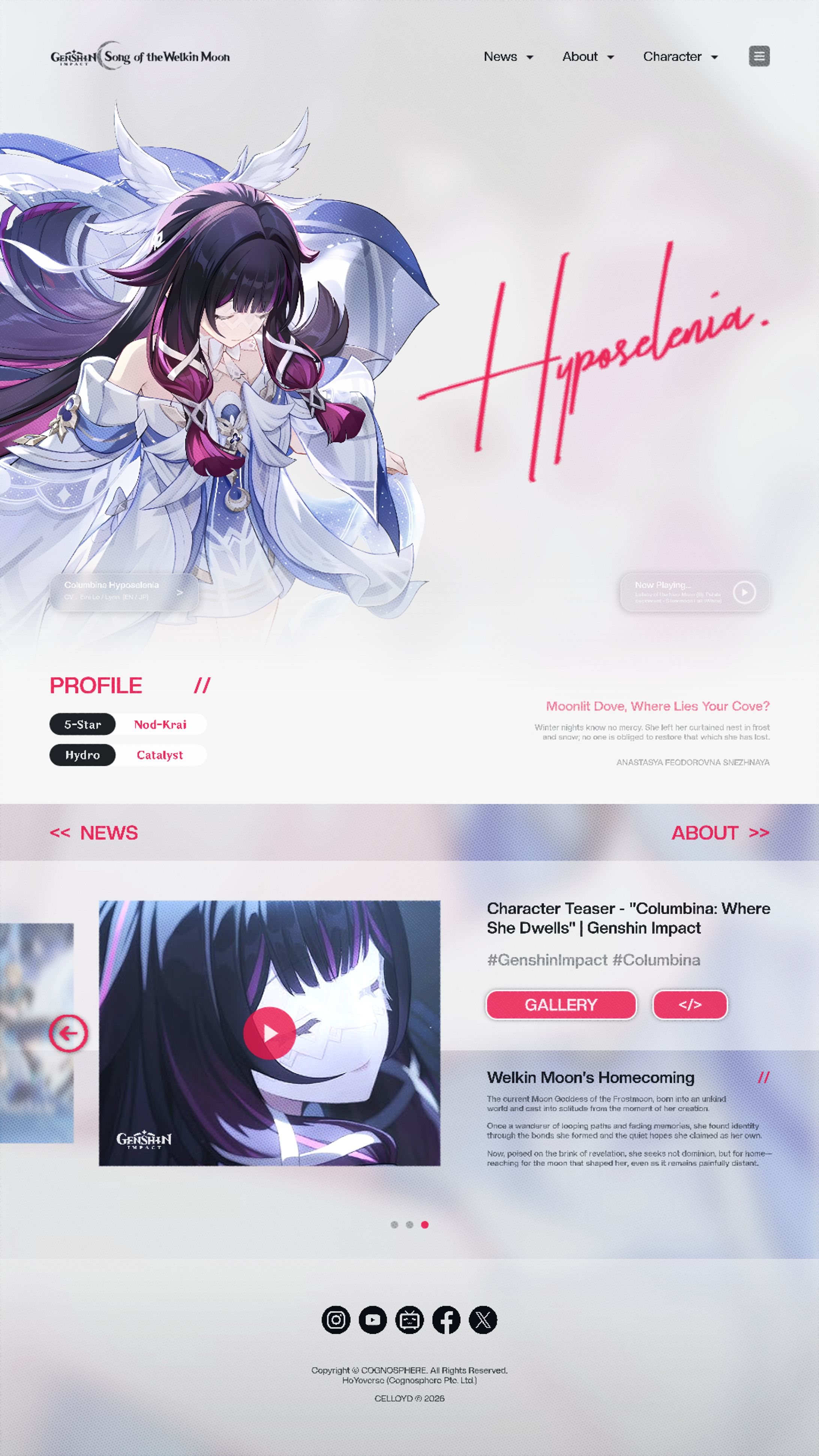 [Web Design] Columbina - Genshin Impact-1