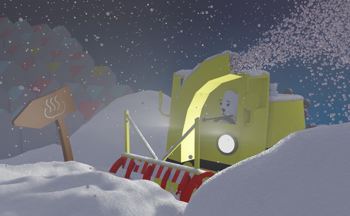 Bear and snowplow