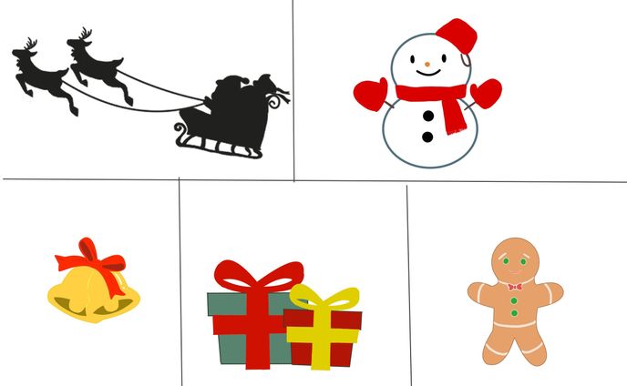 クリスマス　カットイラスト