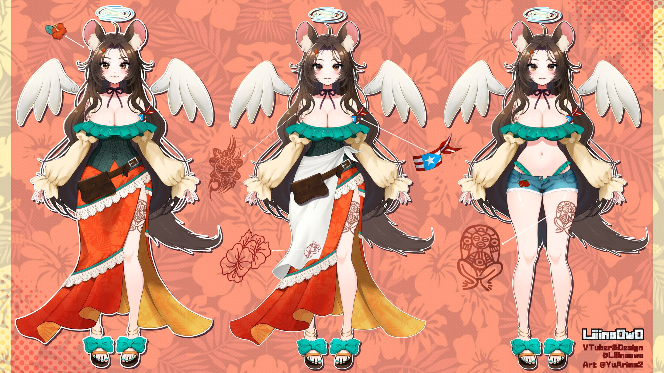 ご依頼:［Live2D Art Showcase］Chinchilla VTuber Liiinoowo🐹☕️-1