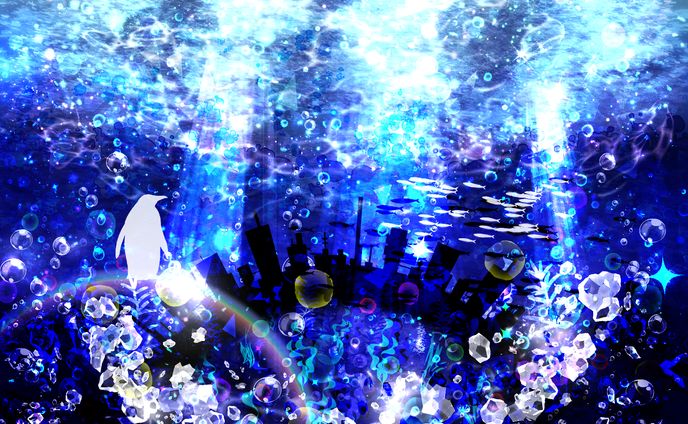 趣味:イラスト①『海底から見た景色』