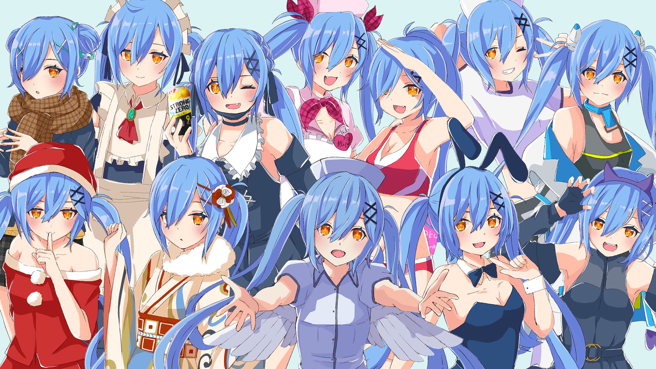 爆弾ショー 12月 壁紙イラスト-1