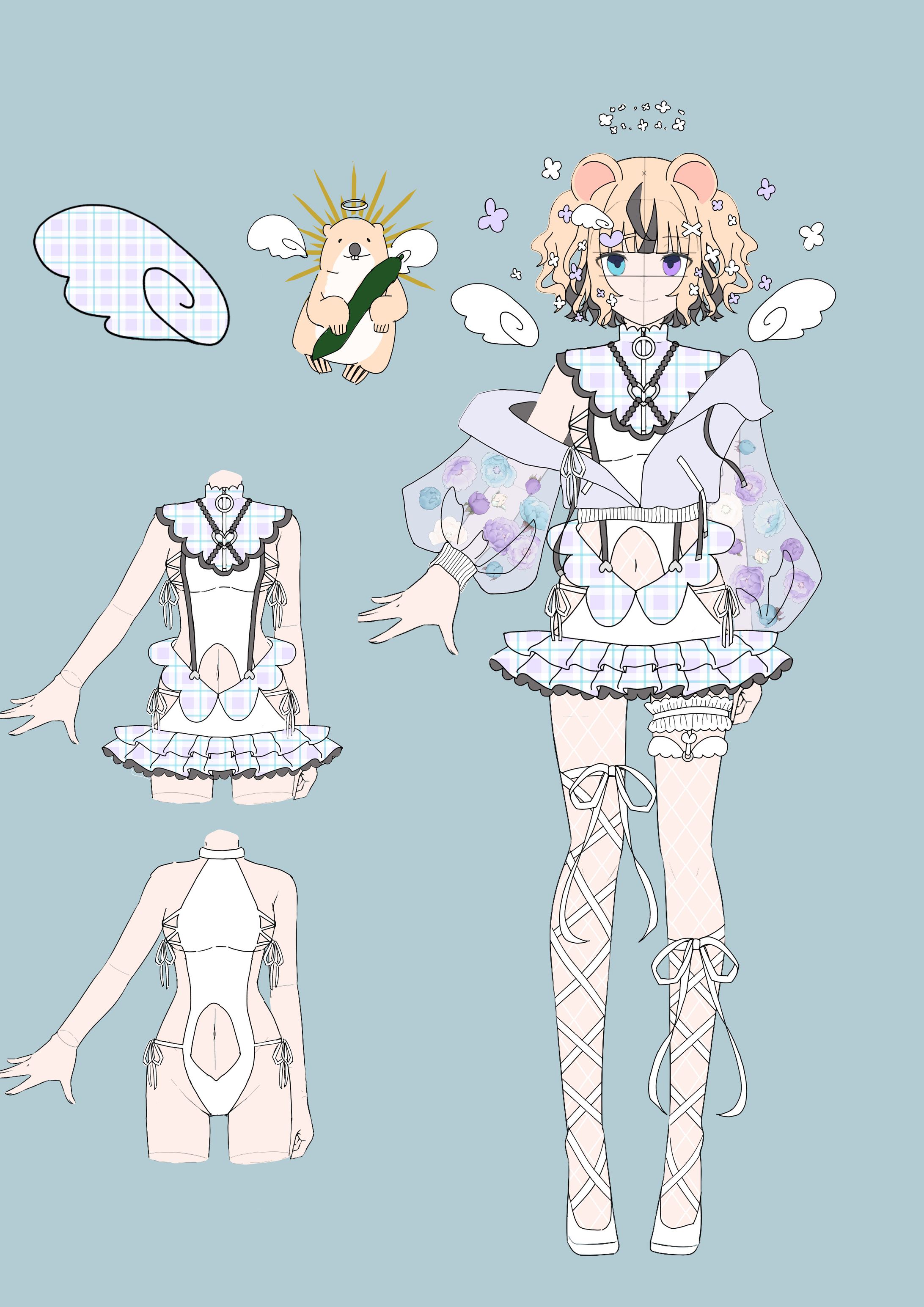 Vtuber 真守兎りあ様 衣装デザイン-1